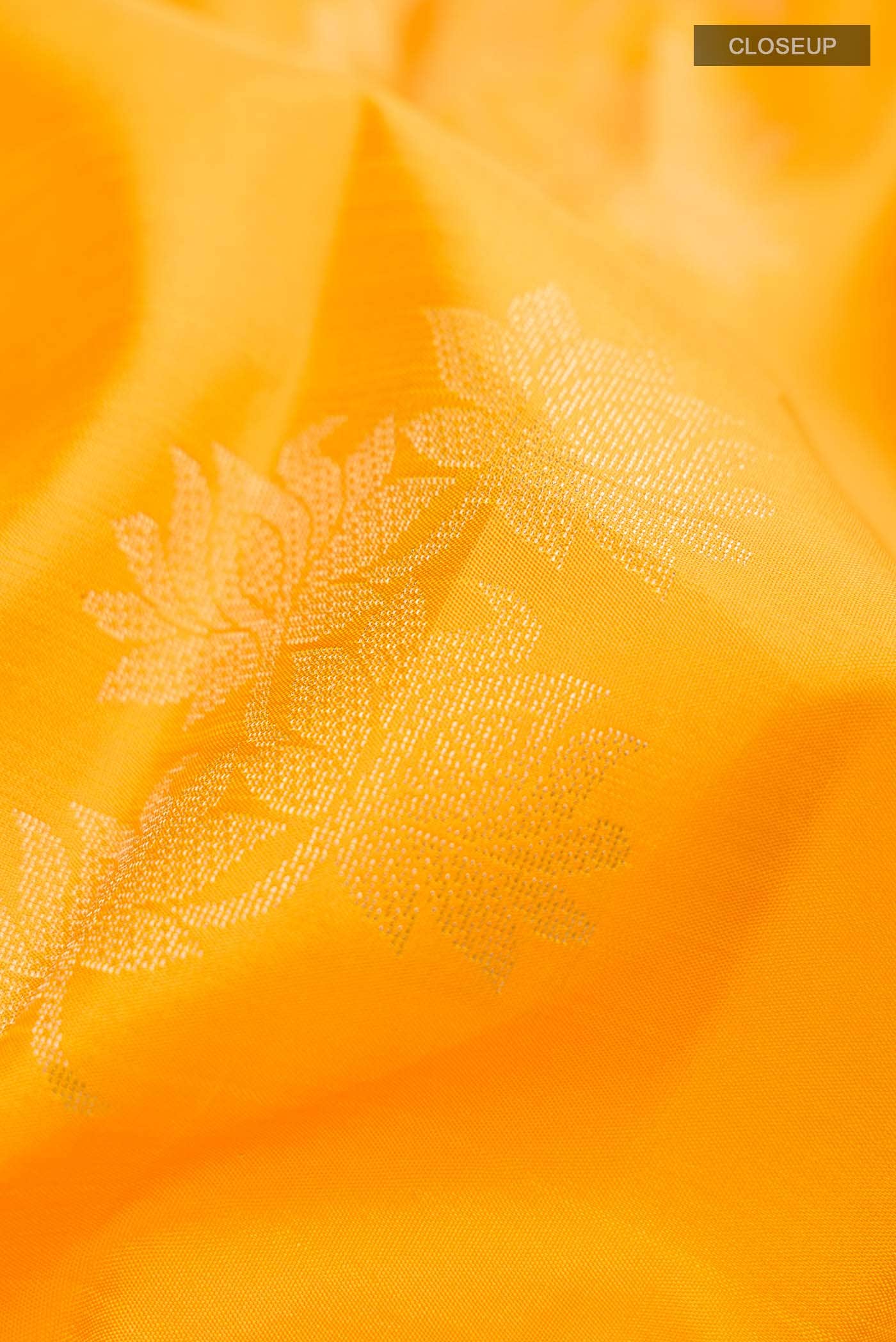 Yellow Kanchipuram Silk Saree