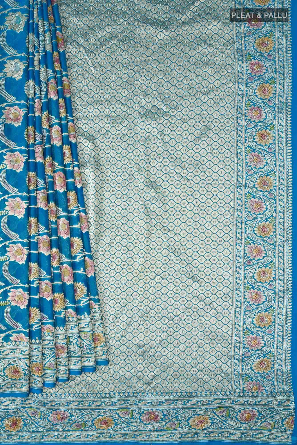 Blue Banarasi Georgette Saree