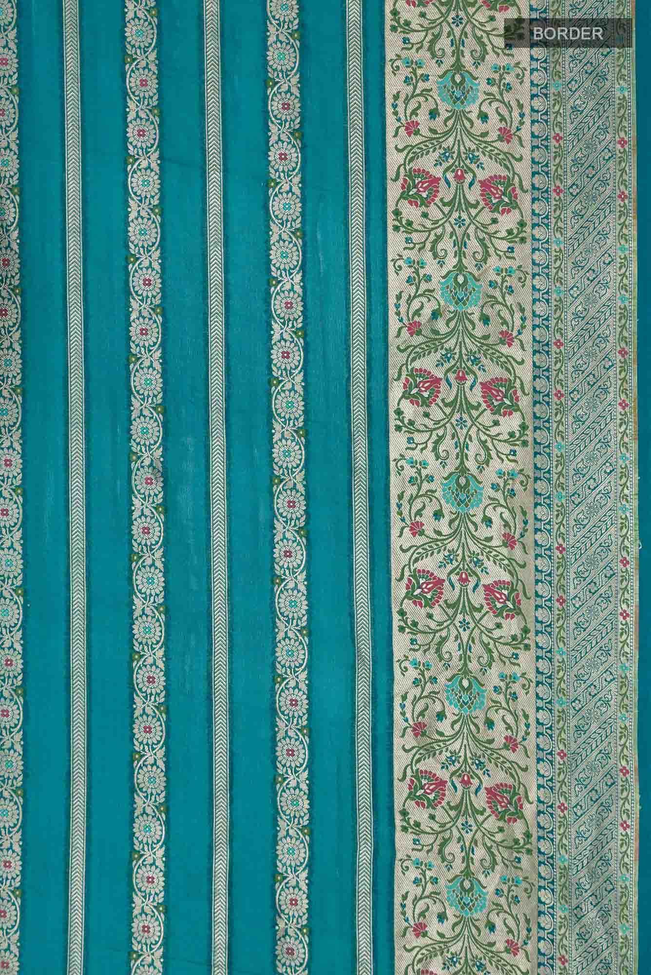 Blue Banarasi Georgette Saree