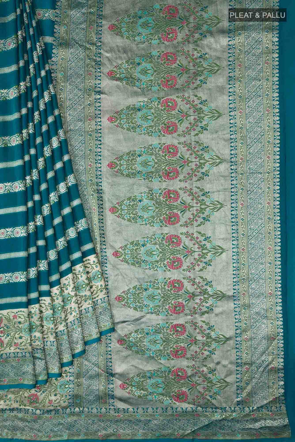 Blue Banarasi Georgette Saree
