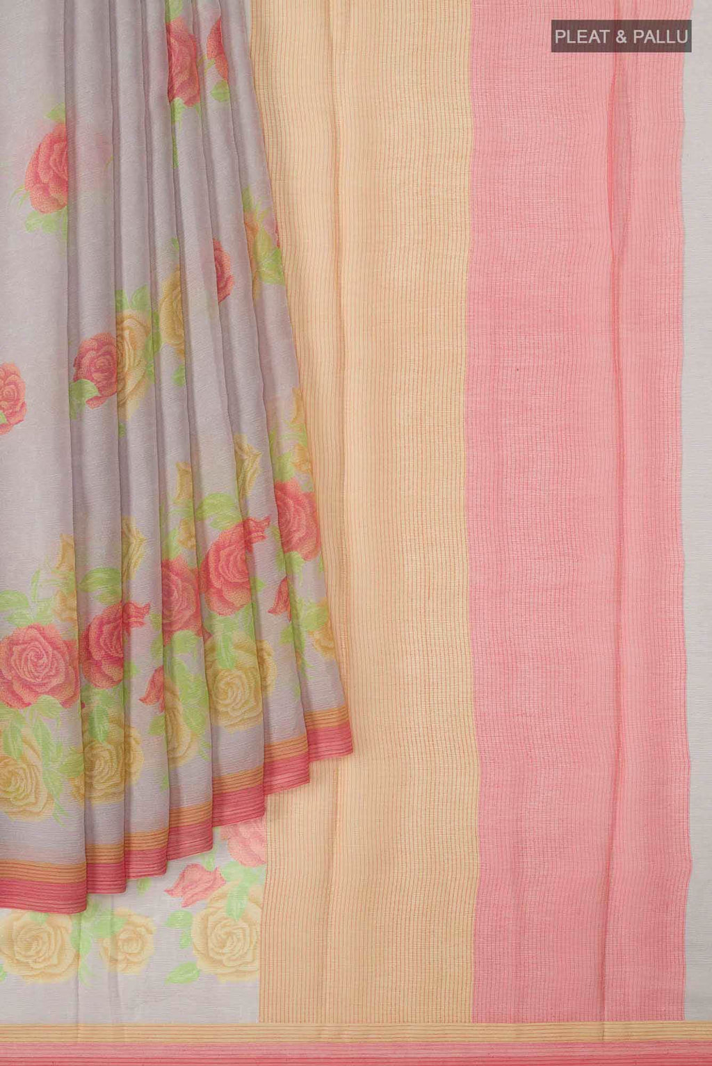 Grey Chiffon Saree
