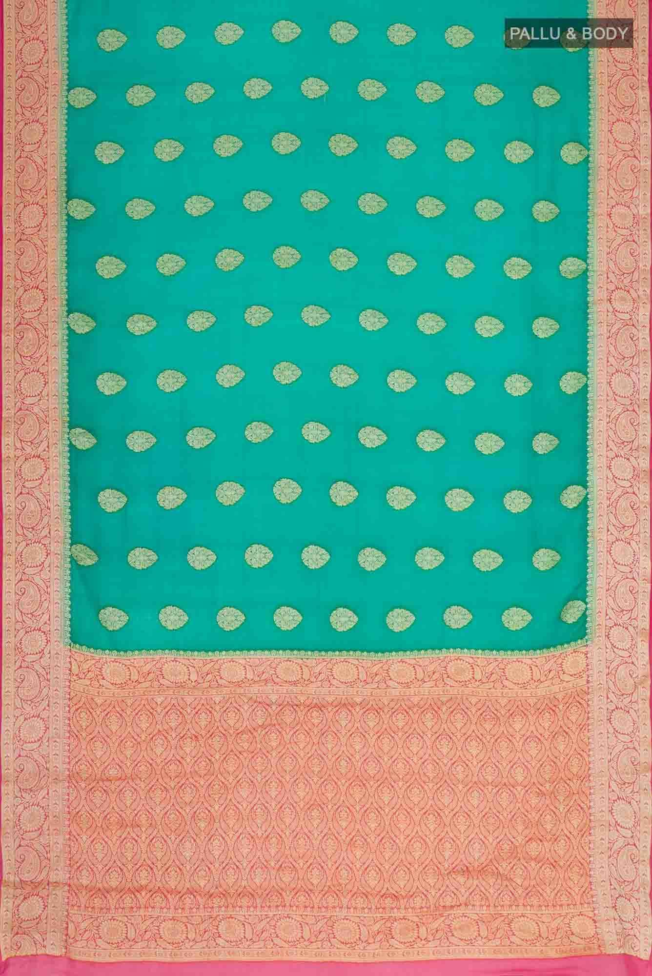 Green Banarasi Georgette Saree