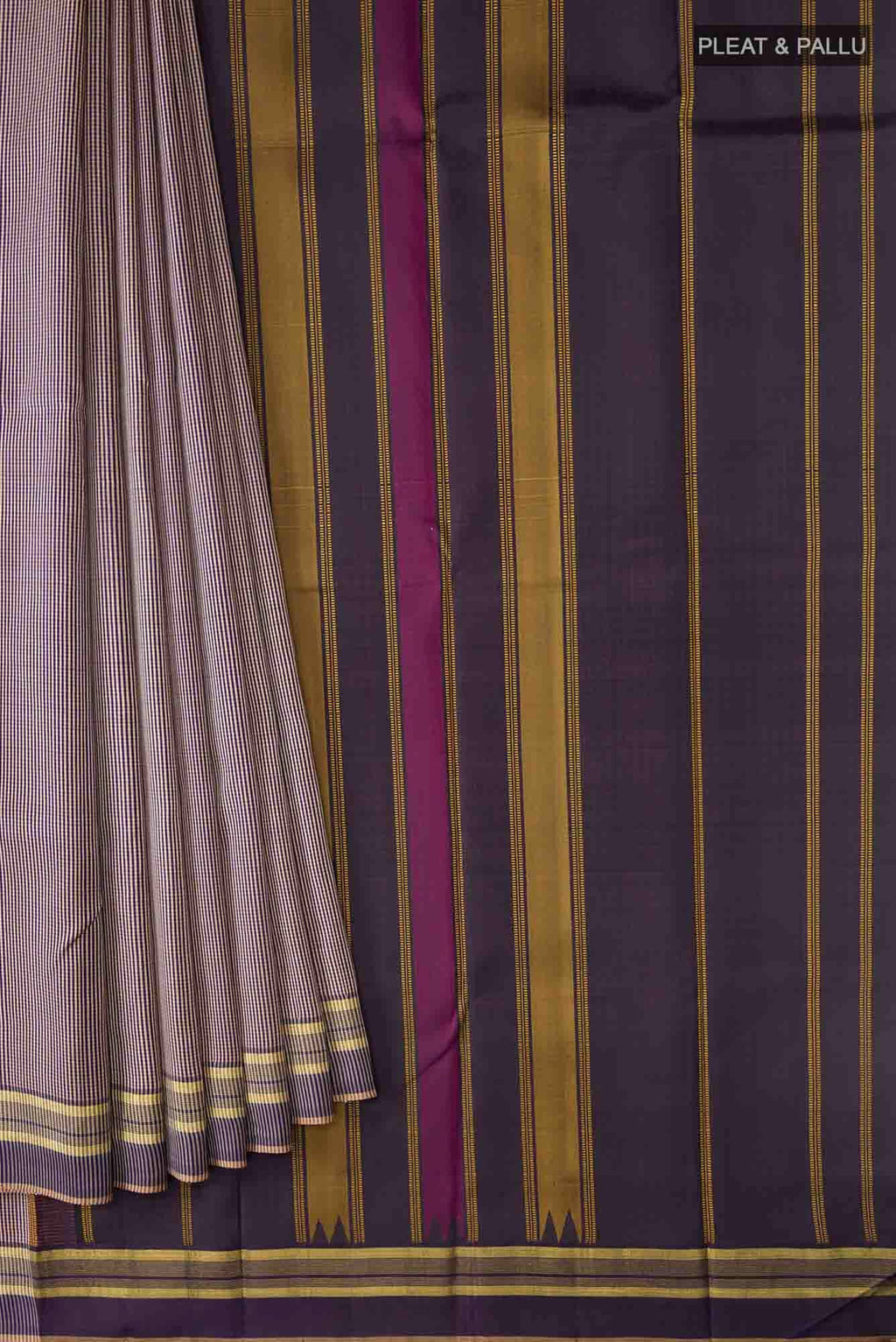 Beige Kanchipuram Silk Saree