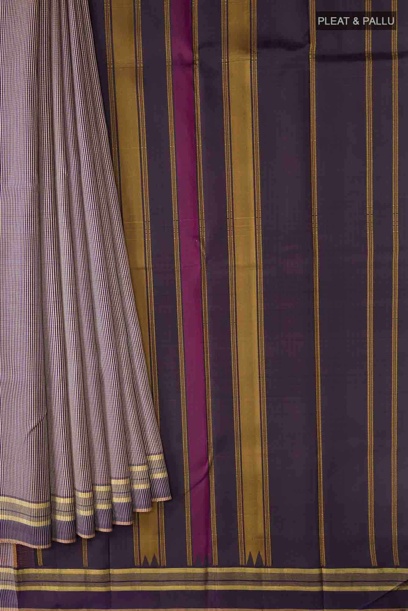 Beige Kanchipuram Silk Saree