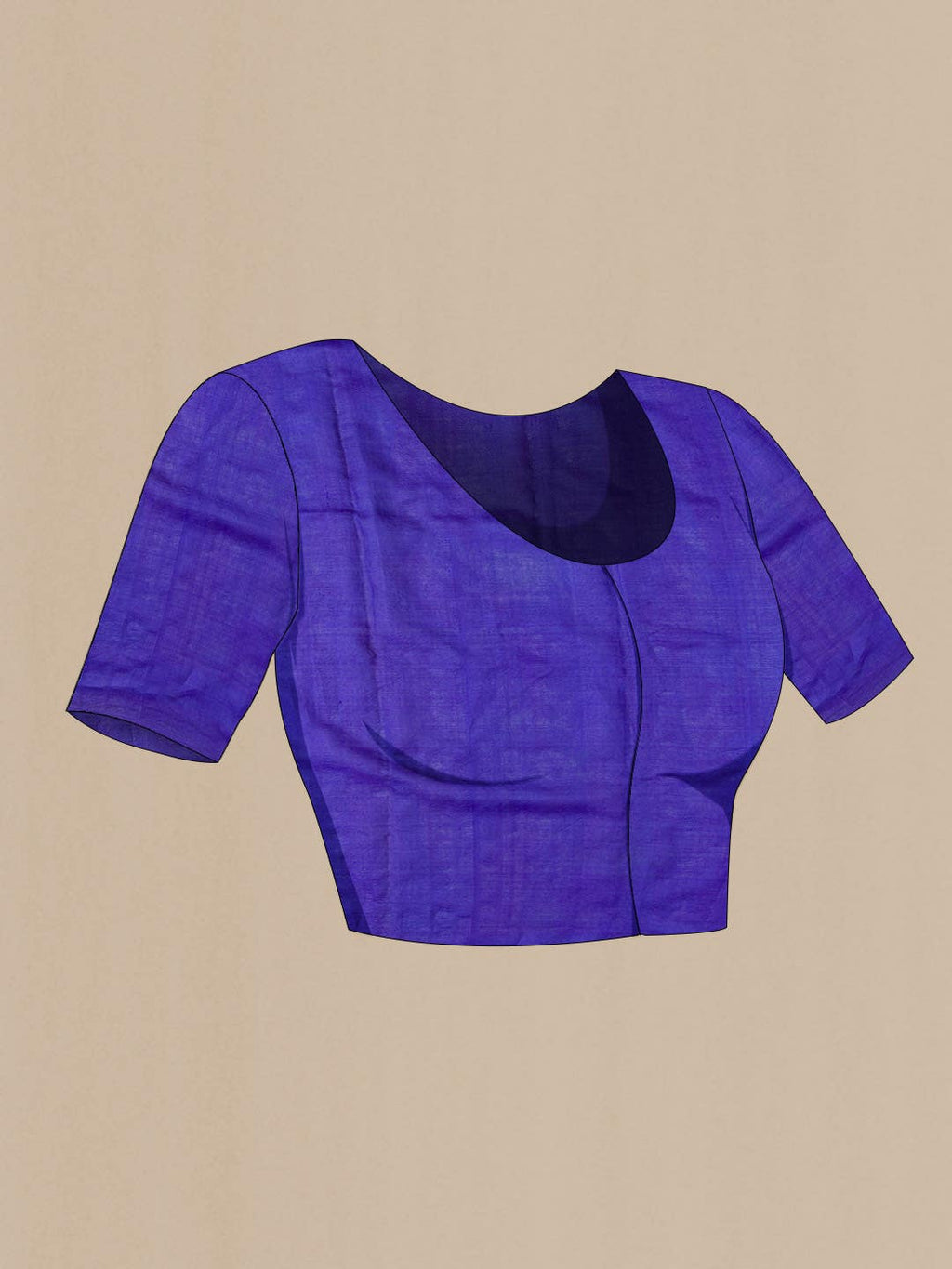 Blue Bhagalpuri Tussar Silk Saree