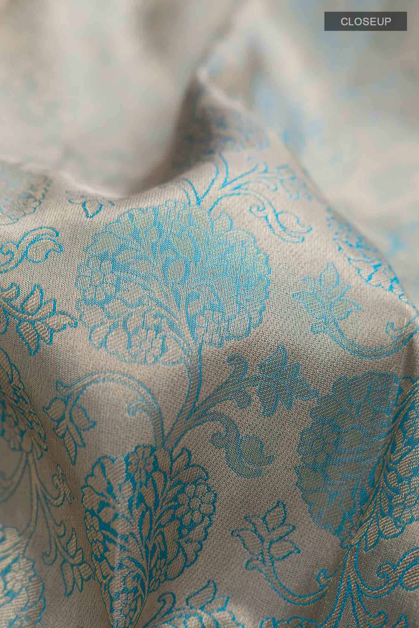 Blue Kanchipuram Silk Saree