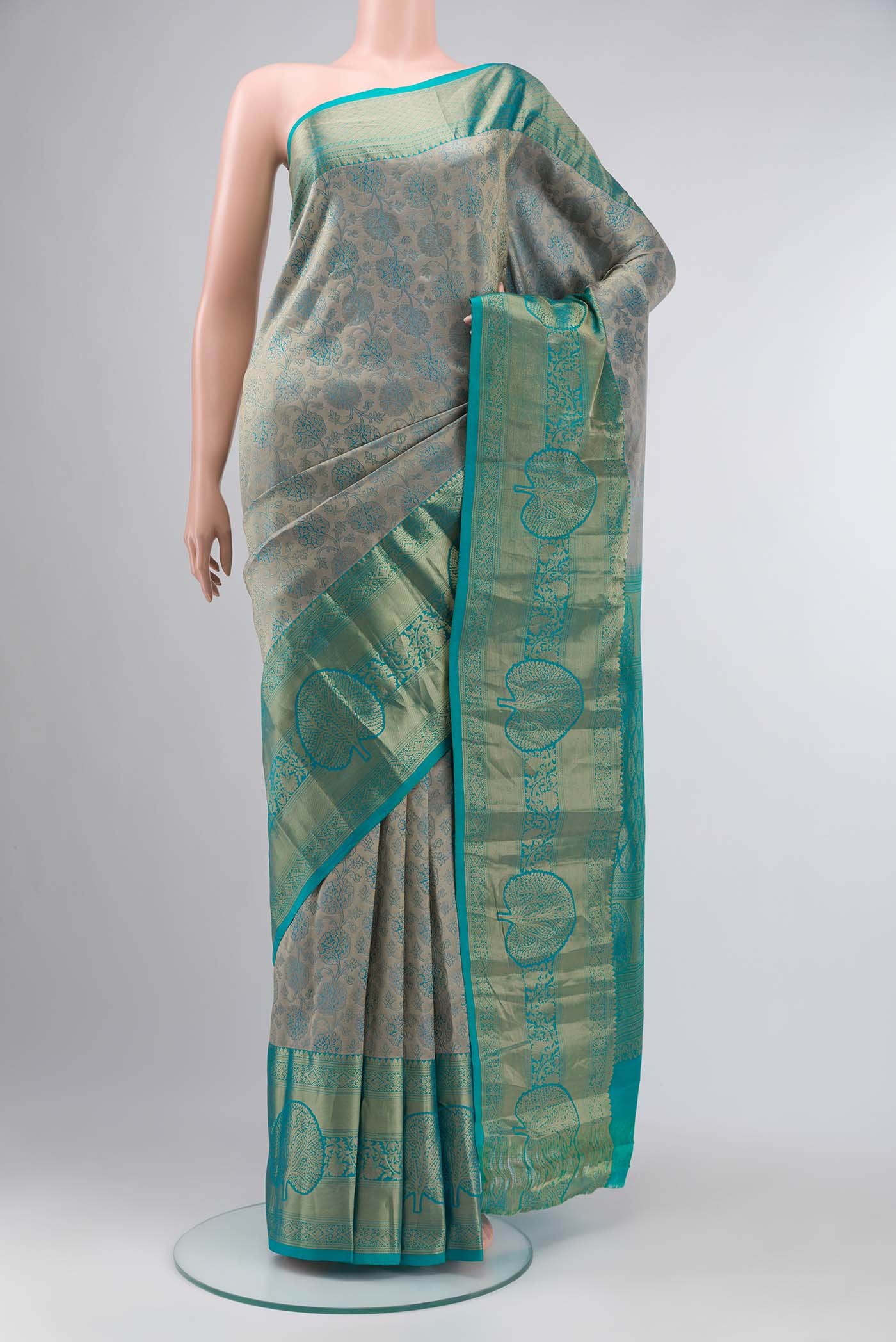 Blue Kanchipuram Silk Saree