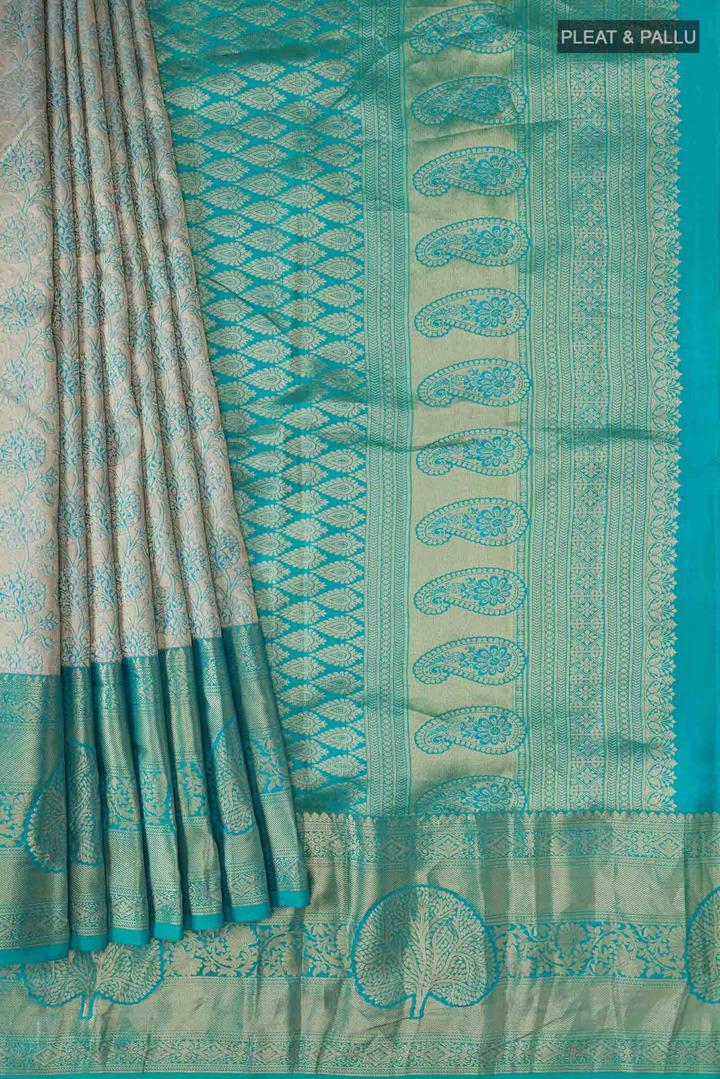 Blue Kanchipuram Silk Saree