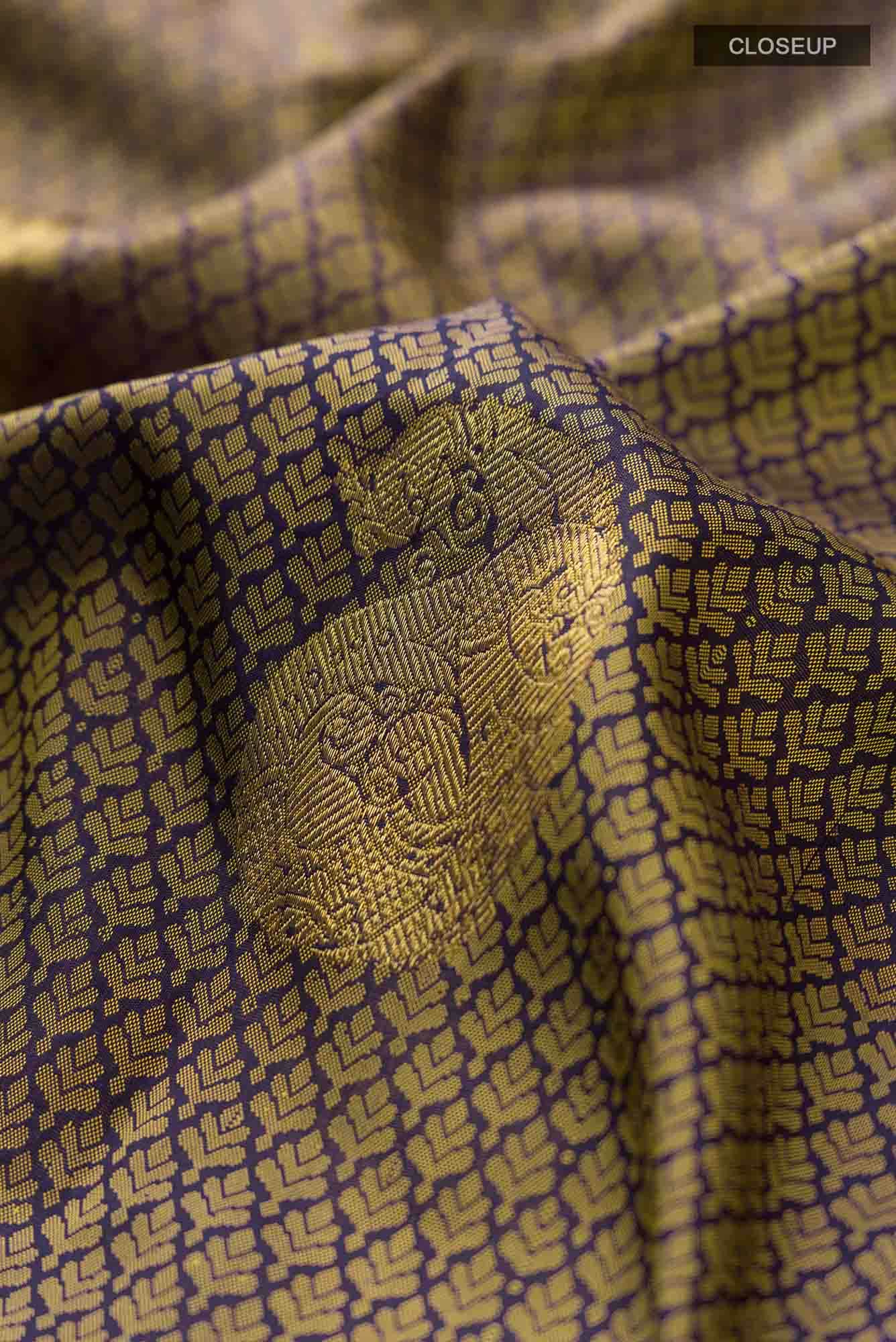 Blue Kanchipuram Silk Saree