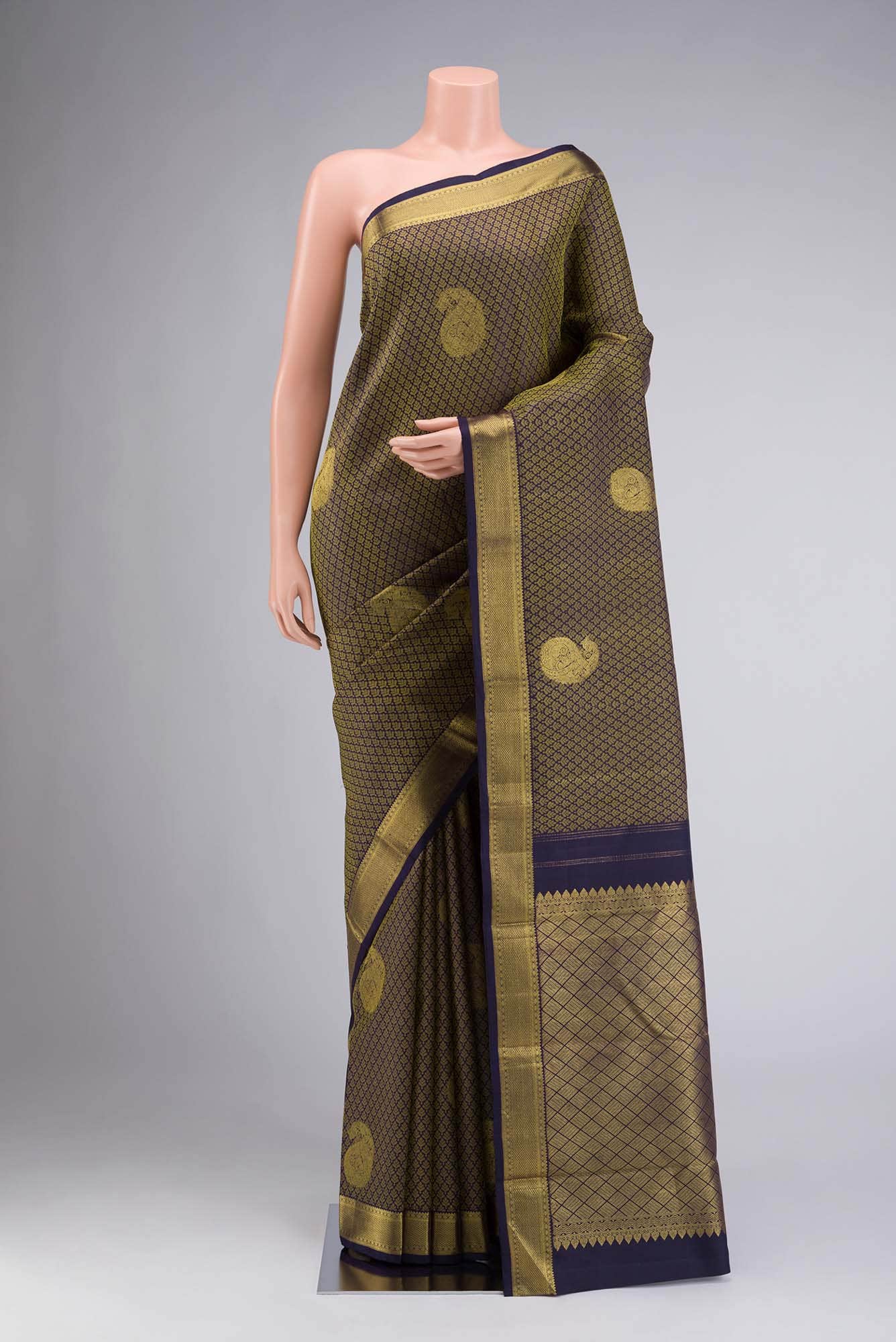 Blue Kanchipuram Silk Saree