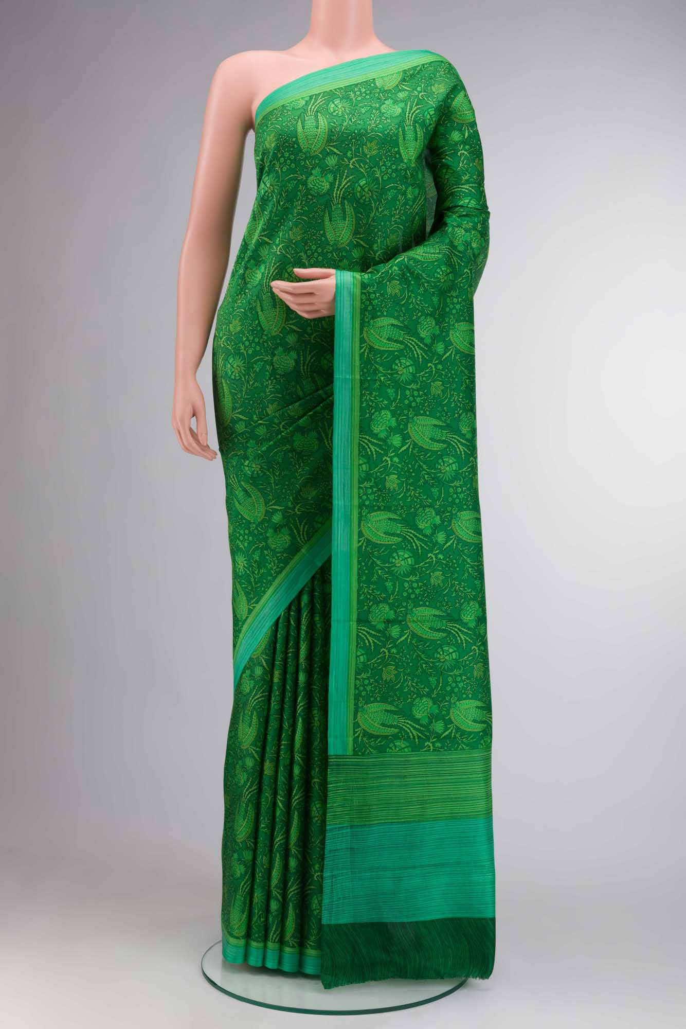 Green Bangalore Silk Saree