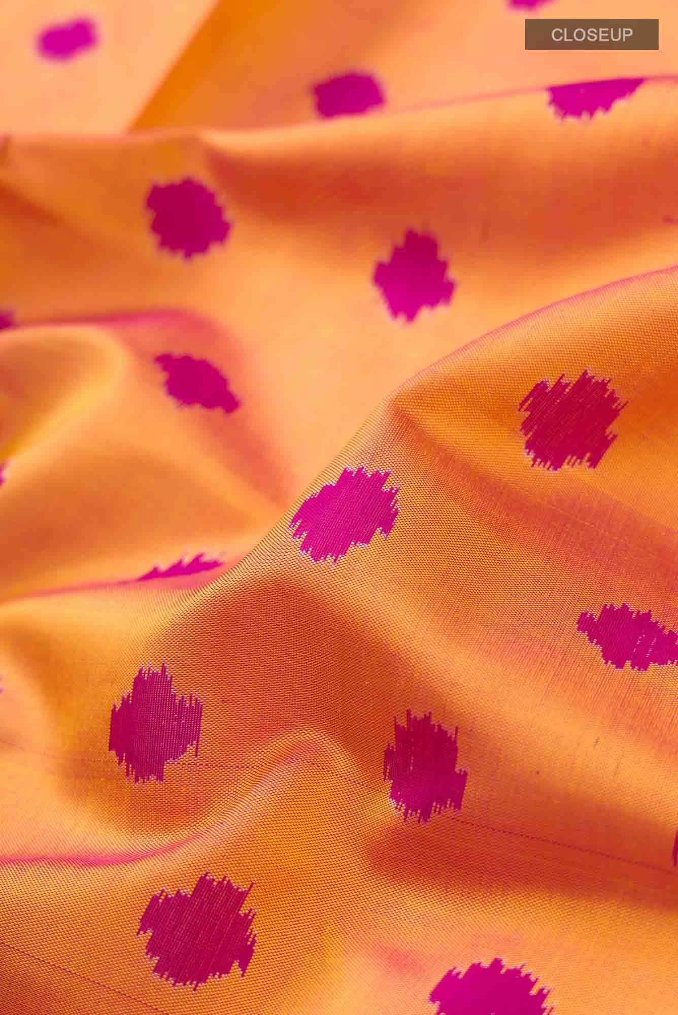 Orange Rajkot Patola Silk Saree