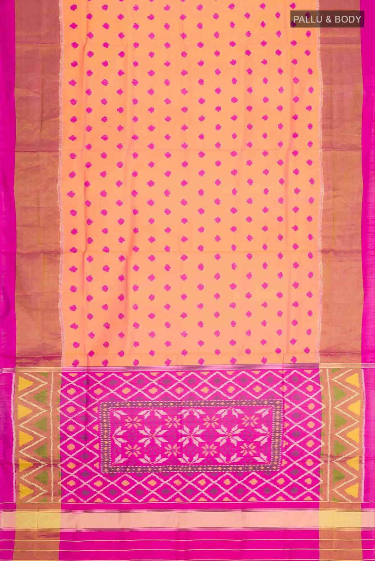 Orange Rajkot Patola Silk Saree