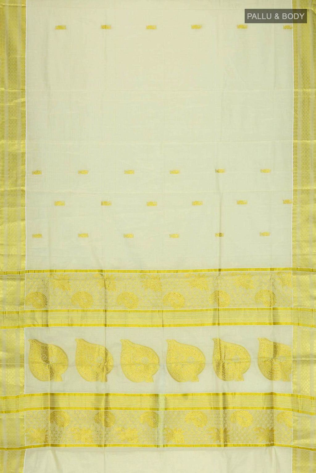 Gold Kerala Cotton Saree