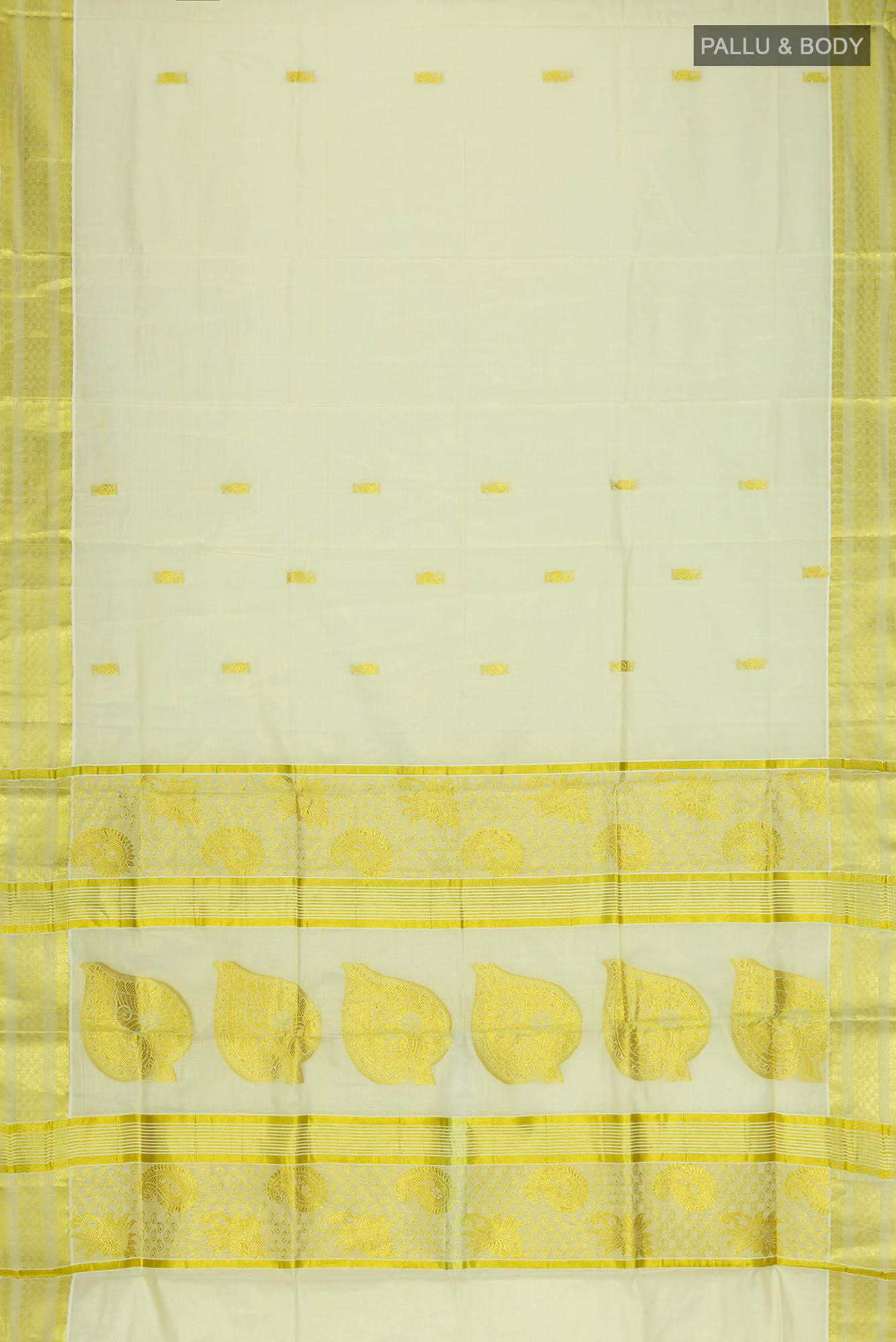 Gold Kerala Cotton Saree