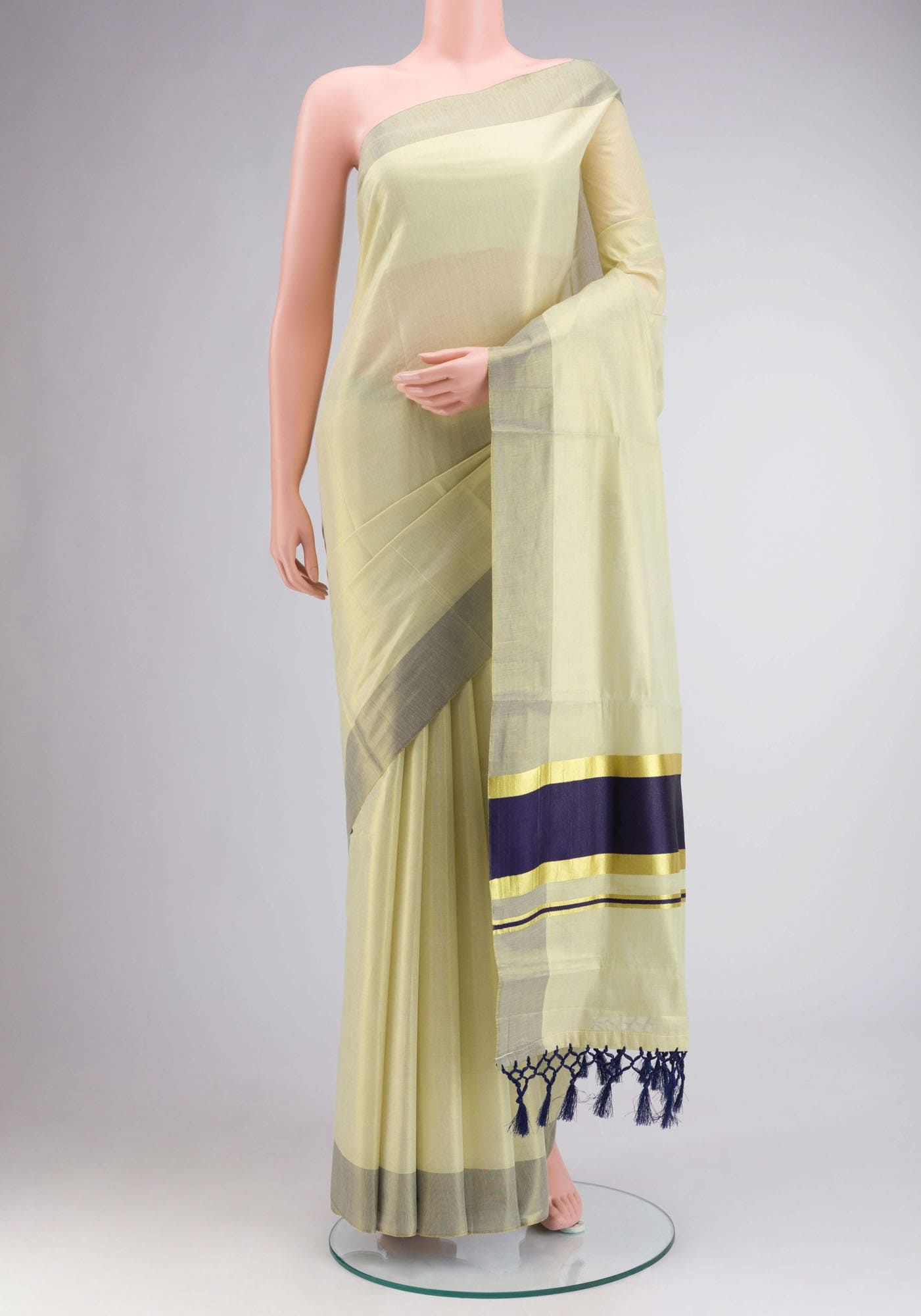 Gold Kerala Cotton Saree