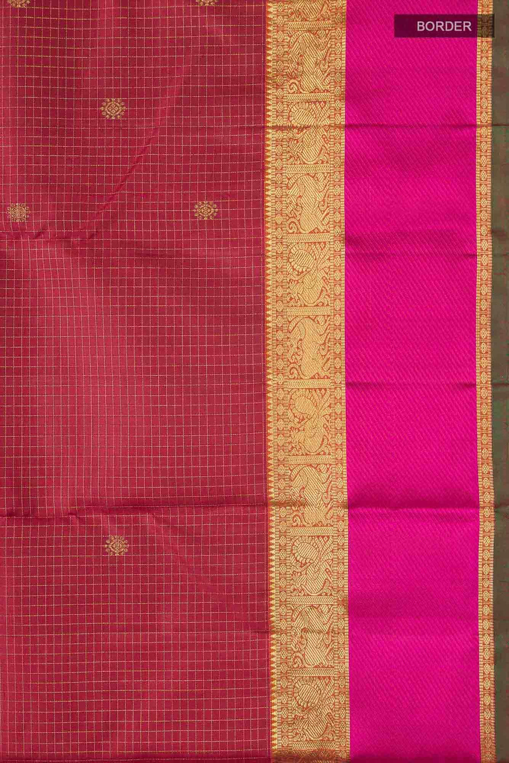 Pure Silk Pure Zari Red Kanchipuram Saree