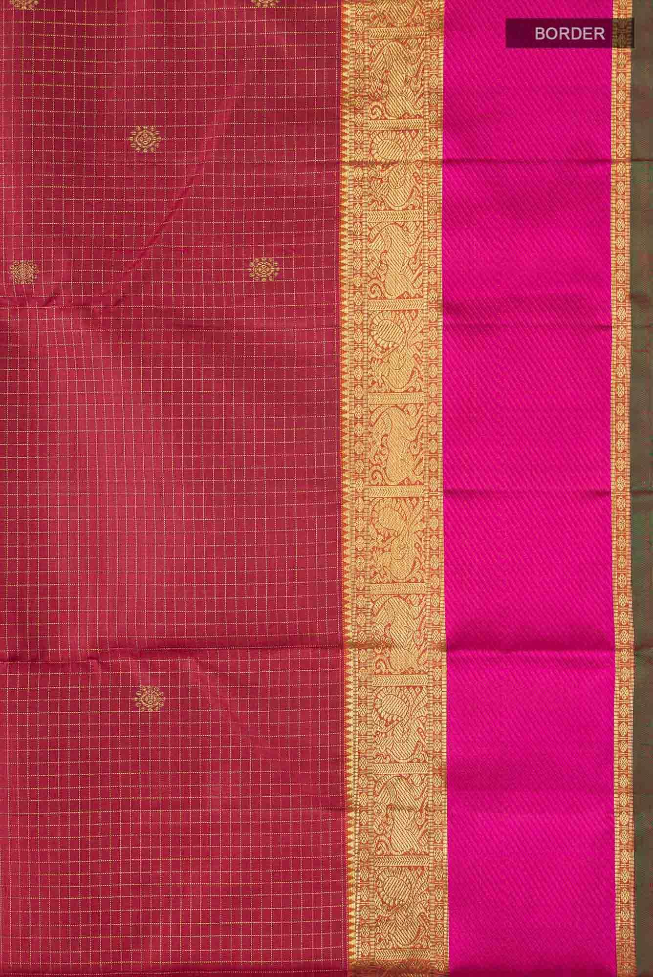 Pure Silk Pure Zari Red Kanchipuram Saree