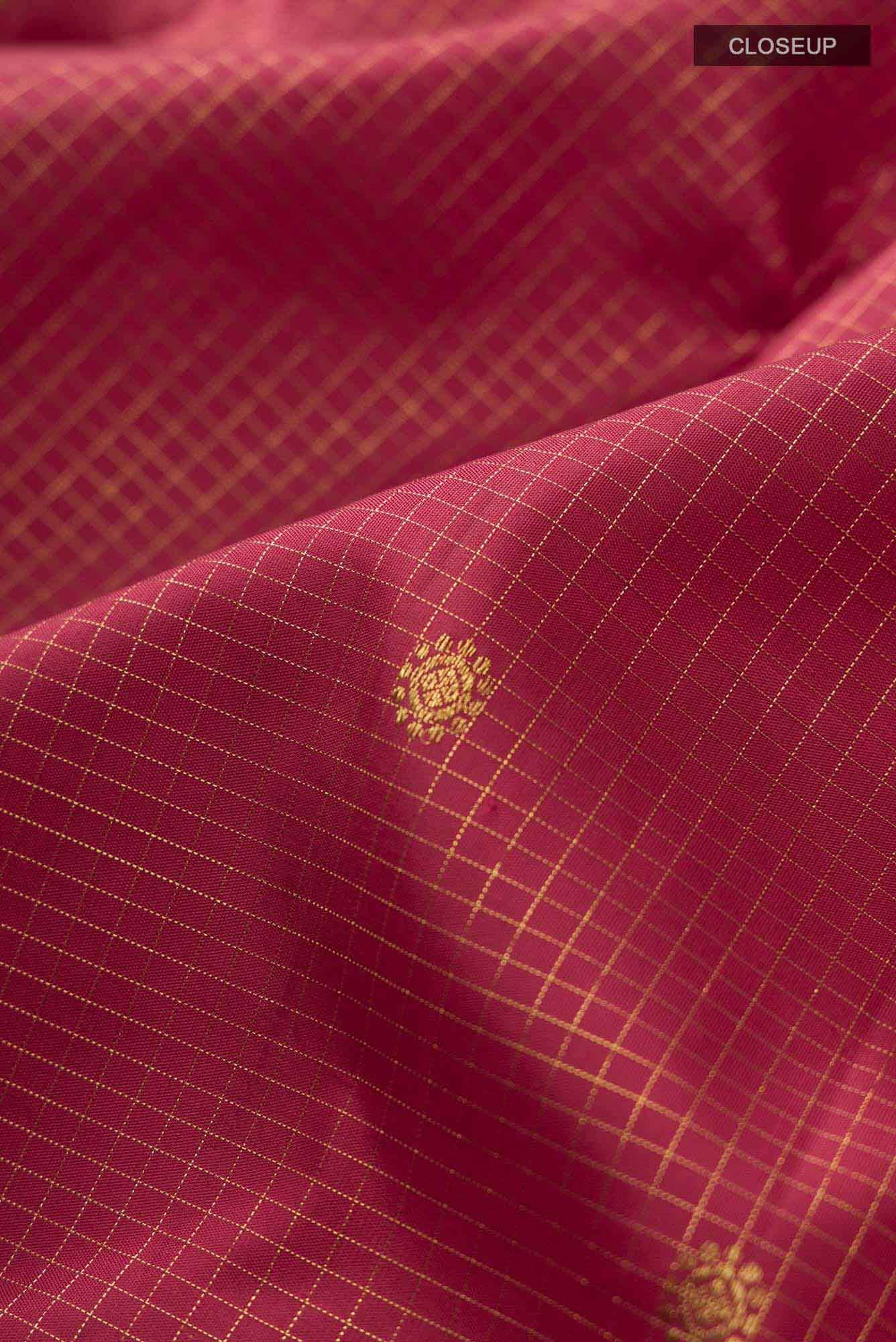 Pure Silk Pure Zari Red Kanchipuram Saree