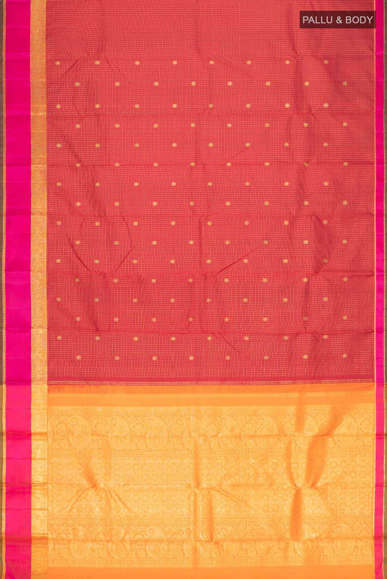 Pure Silk Pure Zari Red Kanchipuram Saree