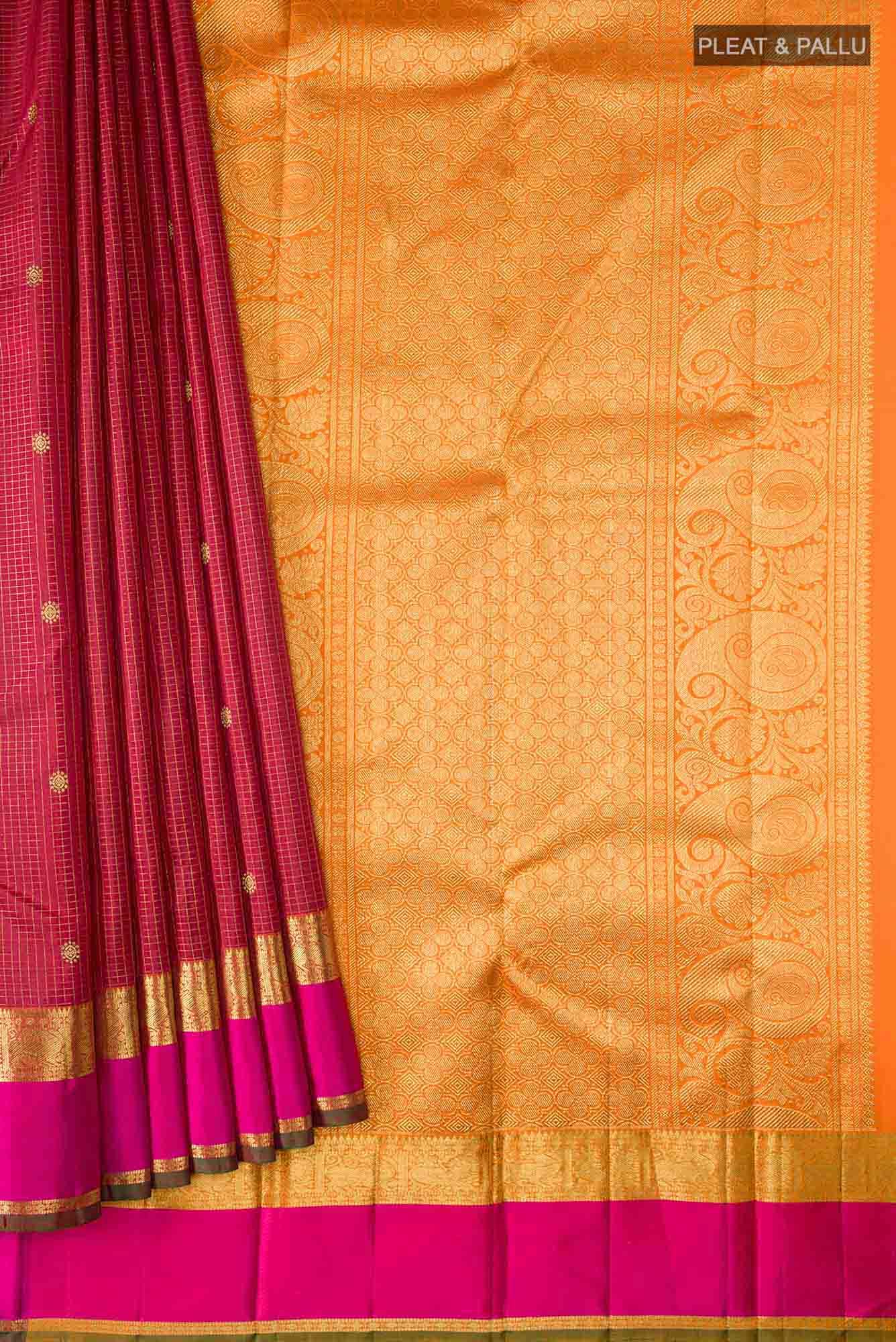 Pure Silk Pure Zari Red Kanchipuram Saree