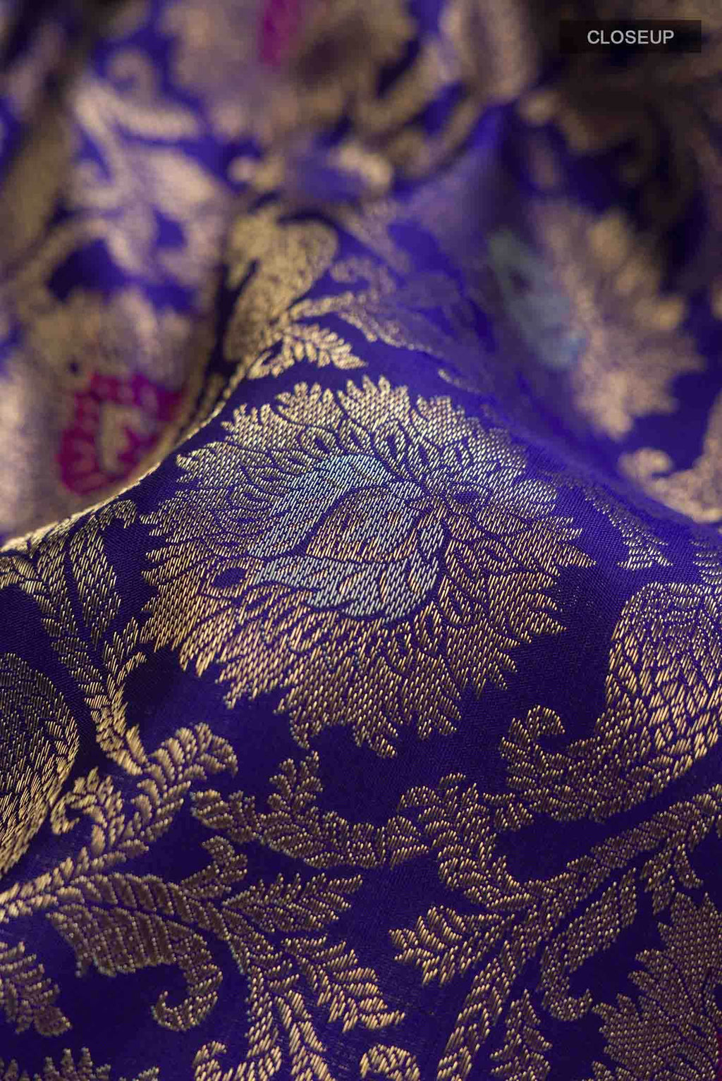Pure Silk Pure Zari Blue Kanchipuram Saree
