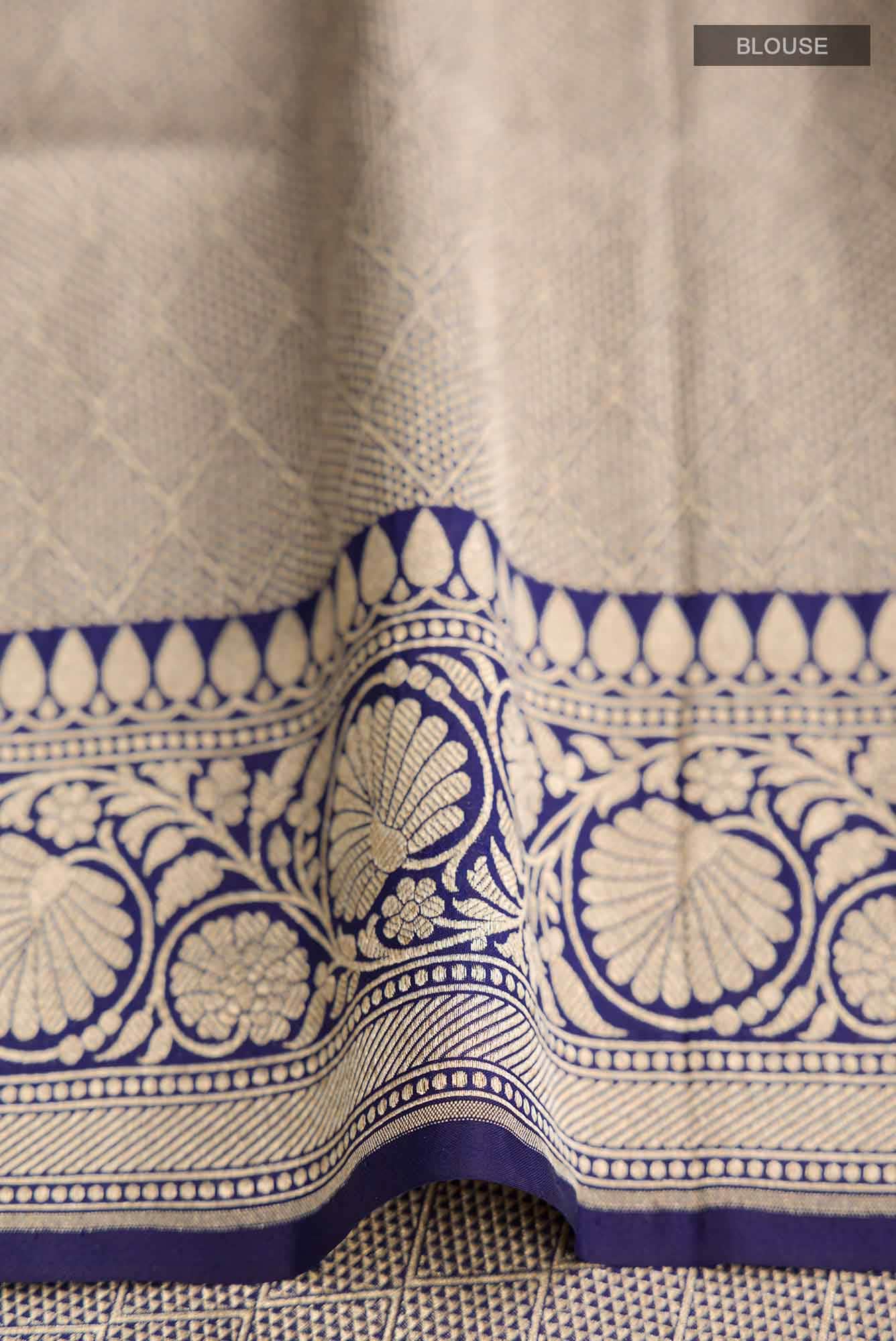 Blue Banarasi Silk Saree