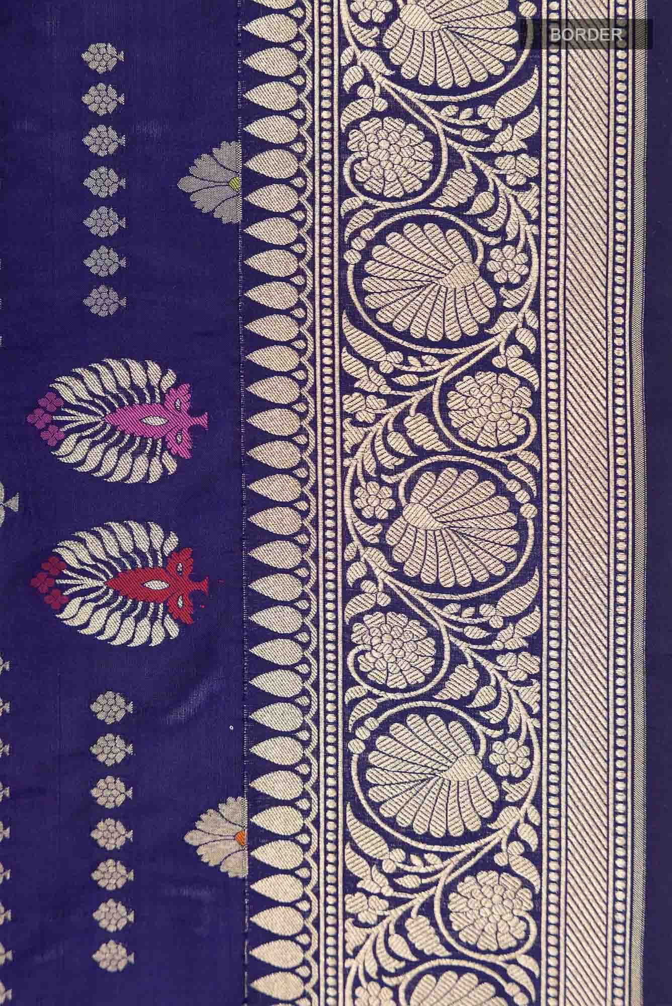 Blue Banarasi Silk Saree