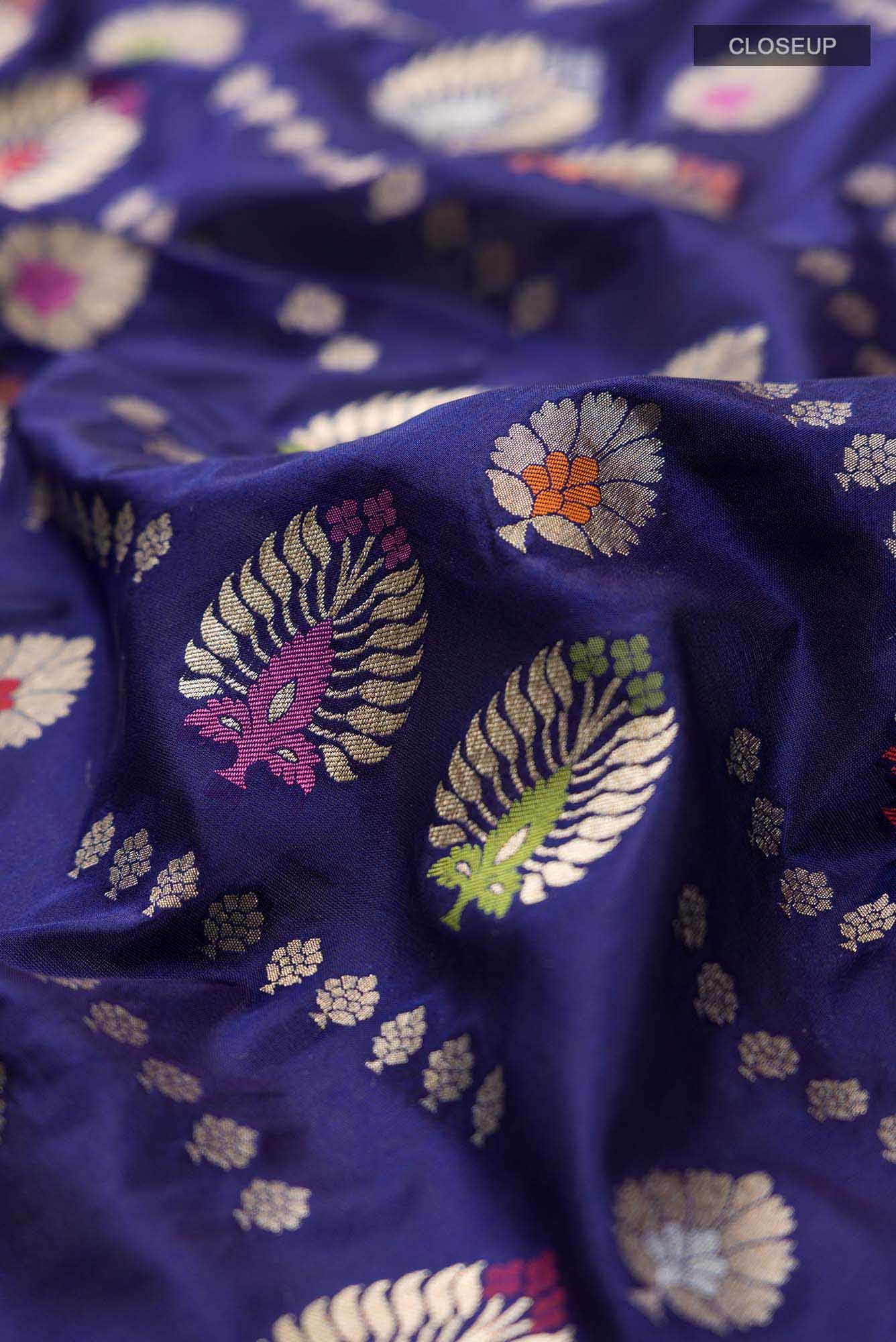 Blue Banarasi Silk Saree