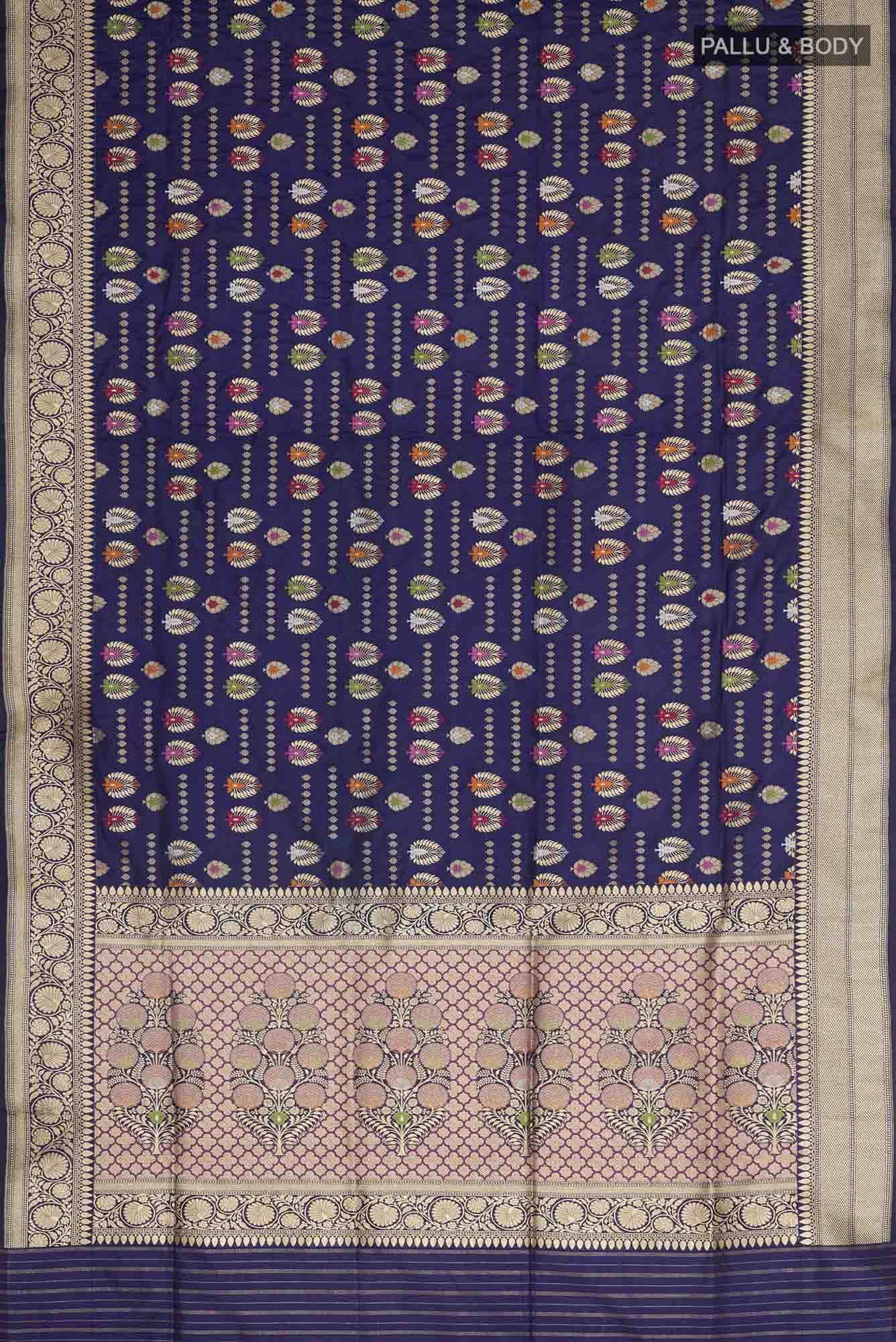 Blue Banarasi Silk Saree