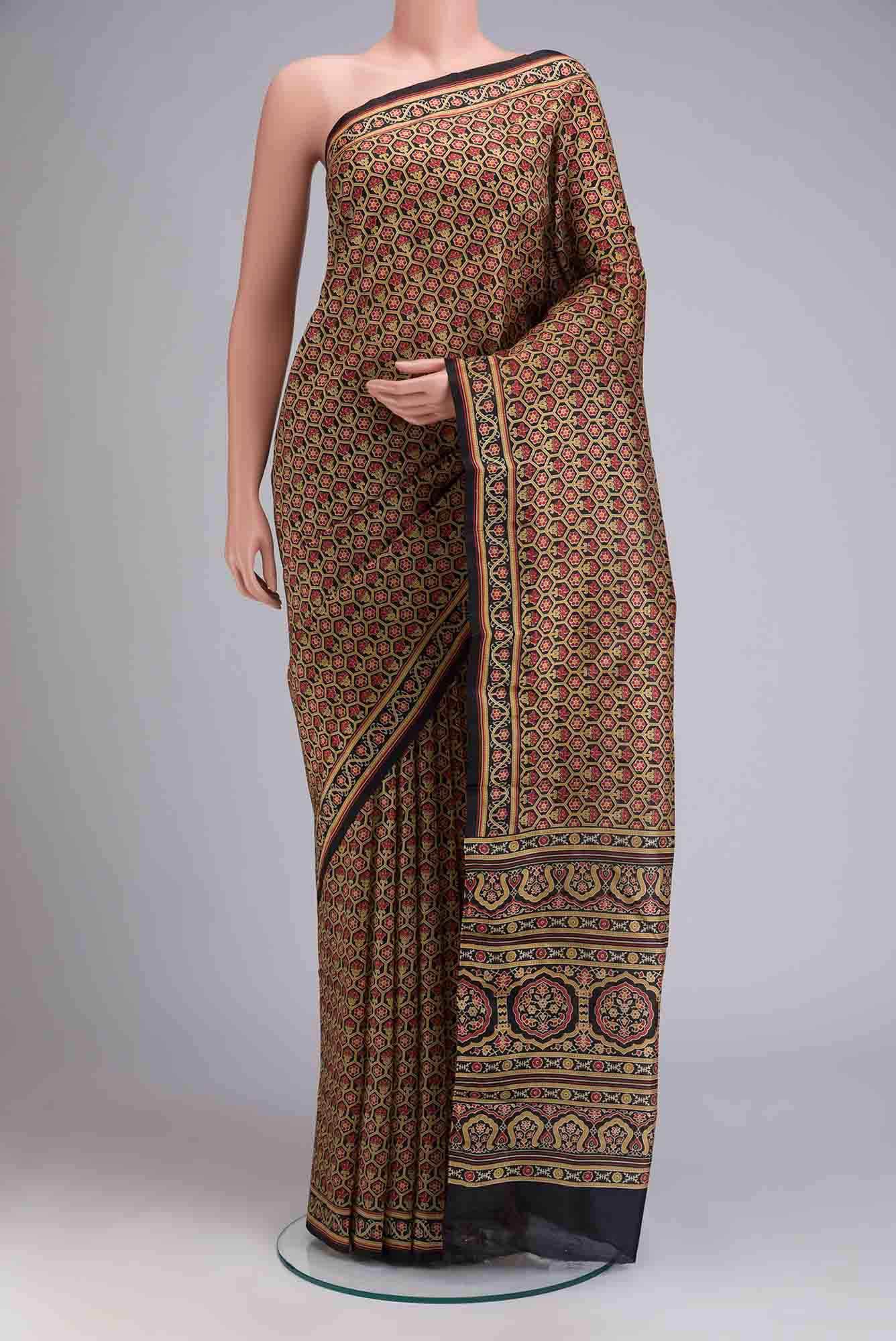 Black Bangalore Silk Saree