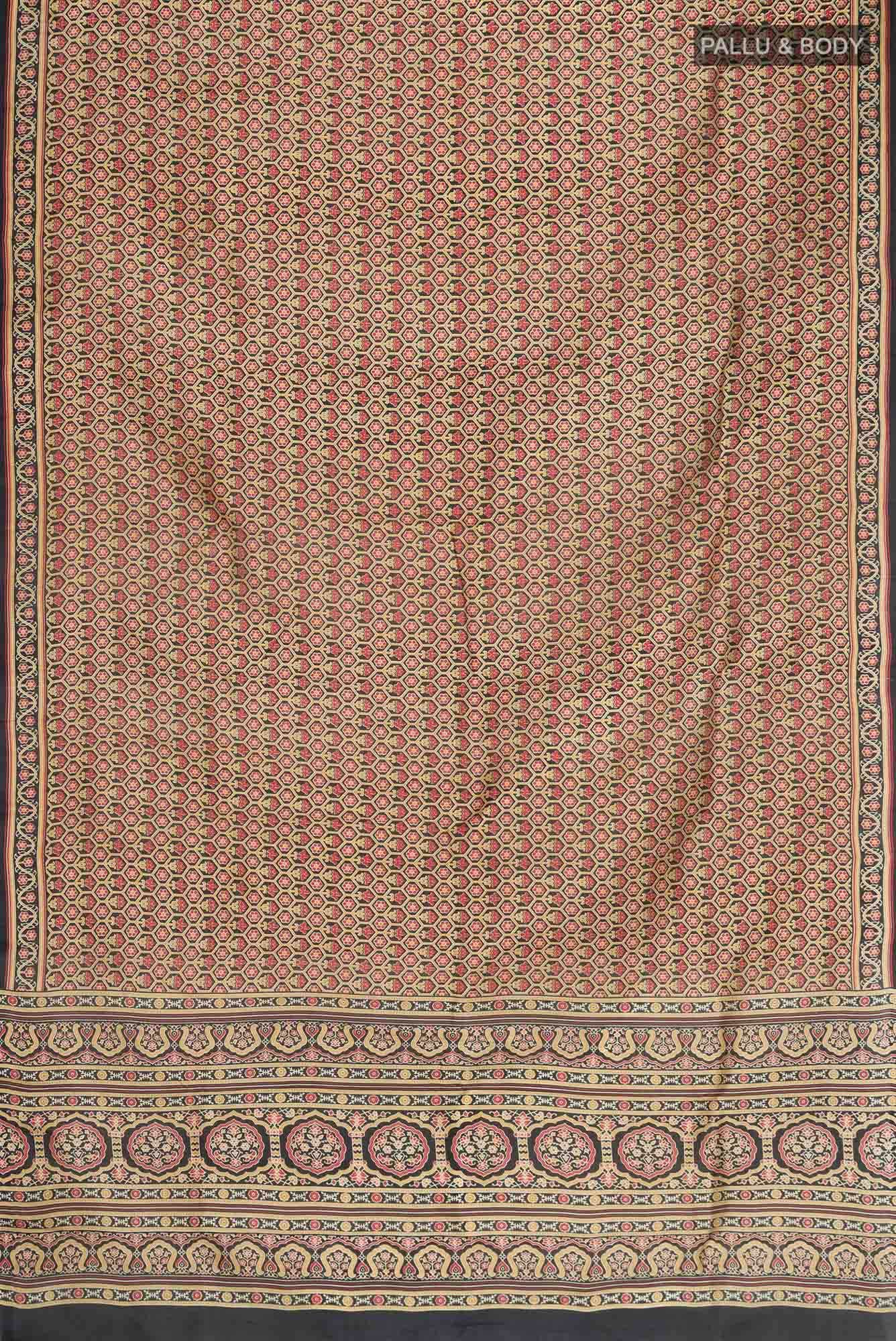 Black Bangalore Silk Saree
