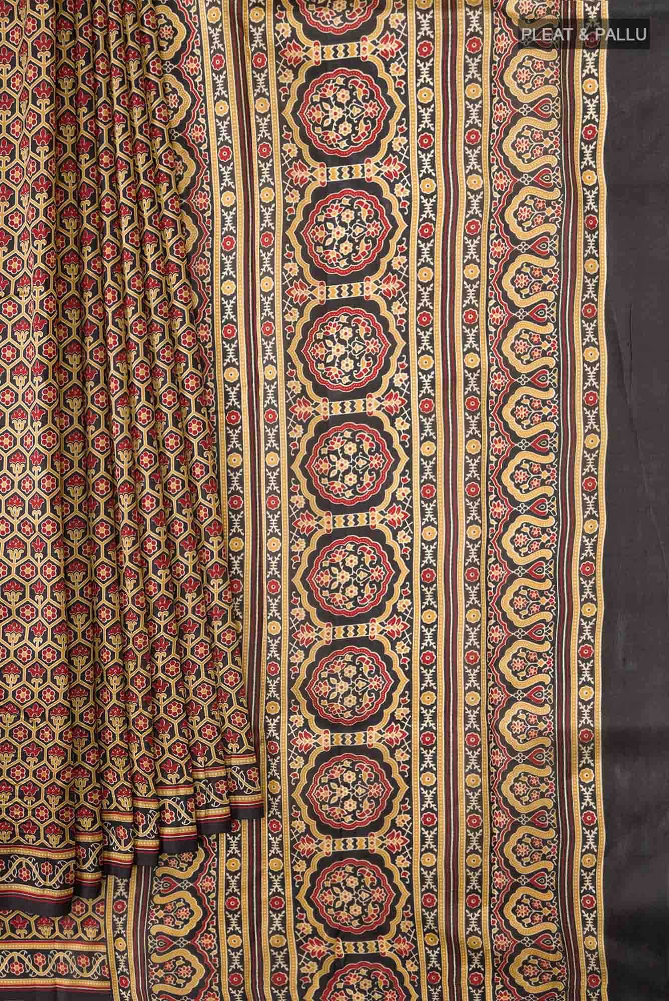 Black Bangalore Silk Saree