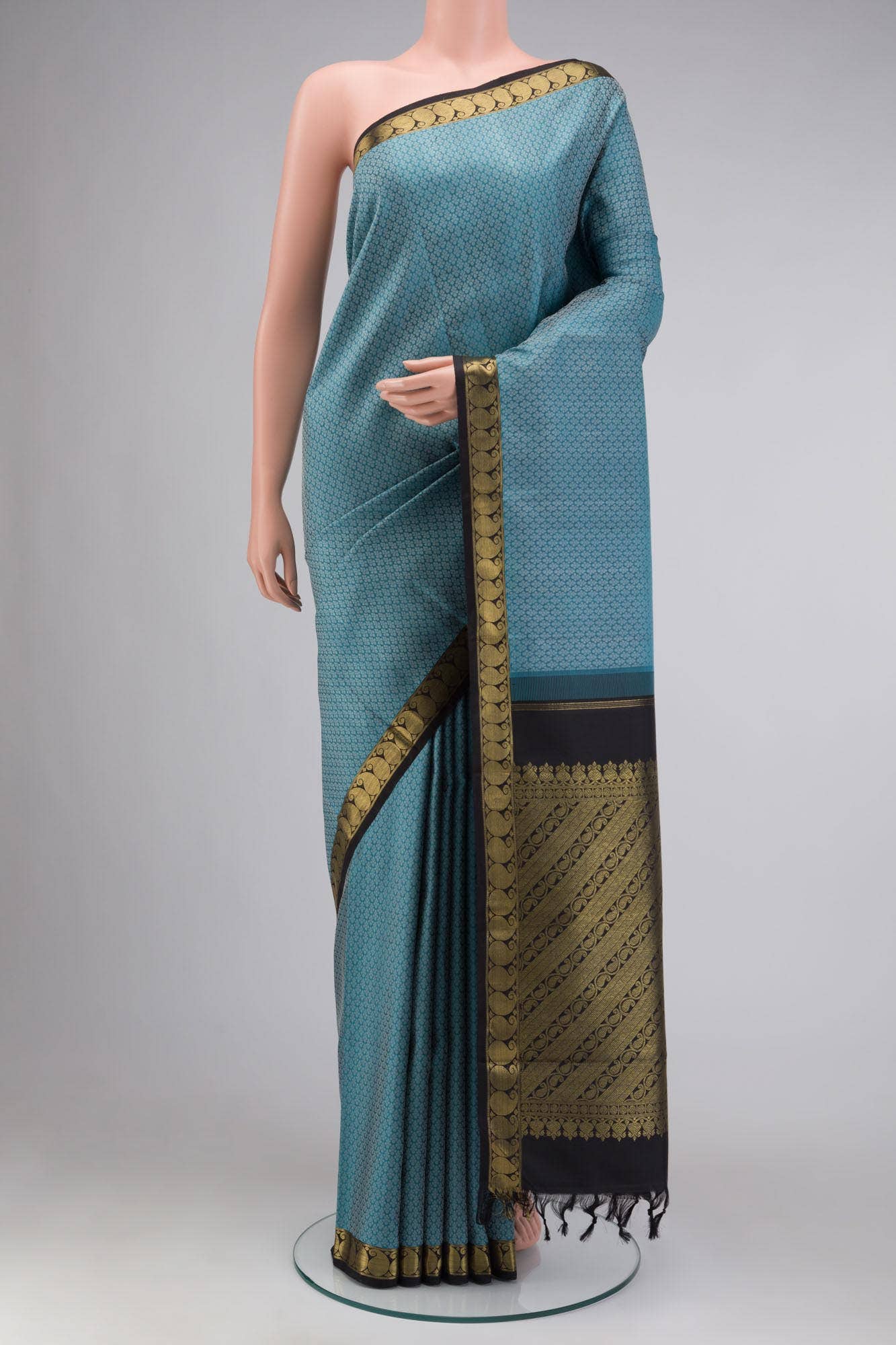 Blue Kanchipuram Silk Saree