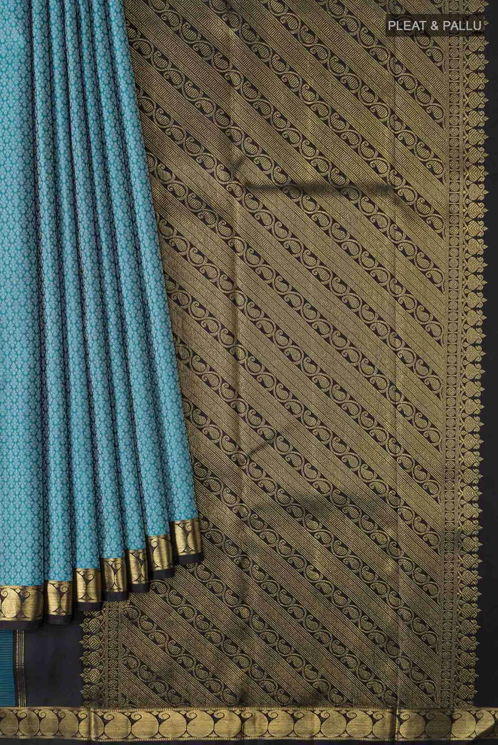 Blue Kanchipuram Silk Saree