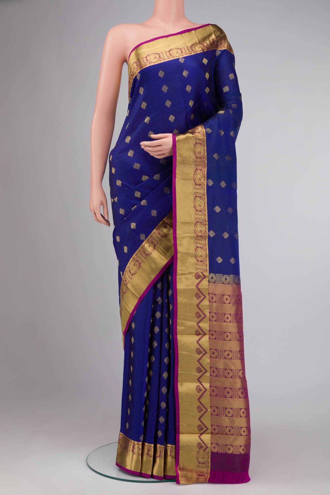 Blue Kanchipuram Silk Saree