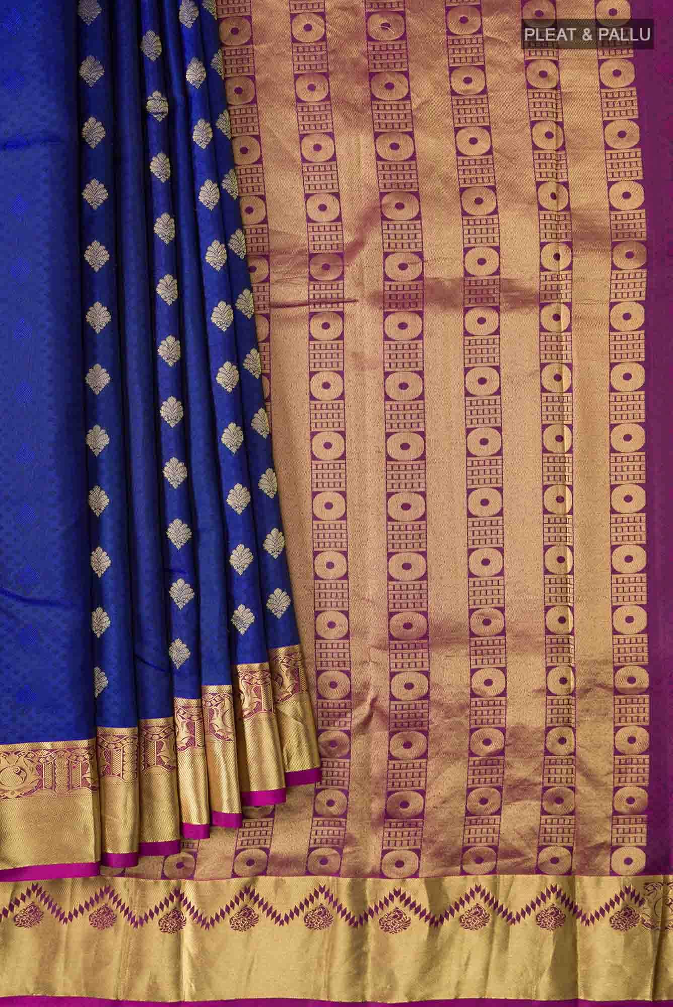 Blue Kanchipuram Silk Saree