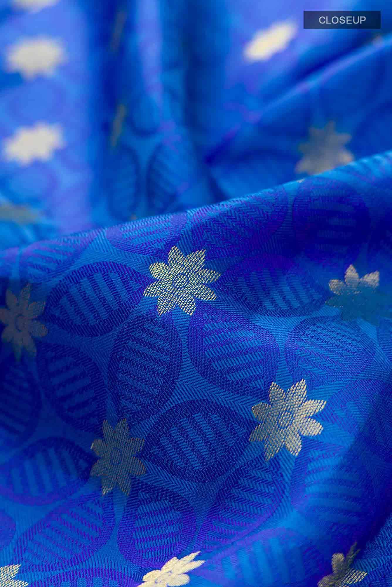 Blue Kanchipuram Silk Saree