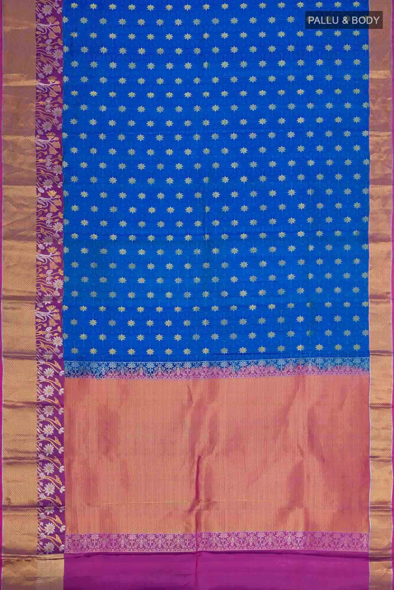 Blue Kanchipuram Silk Saree