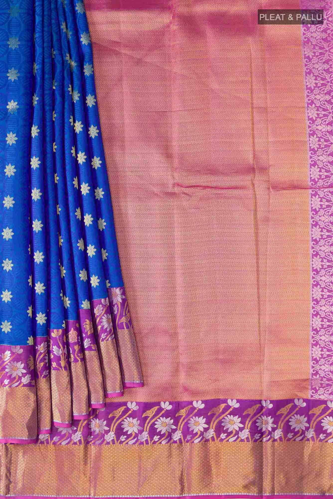 Blue Kanchipuram Silk Saree