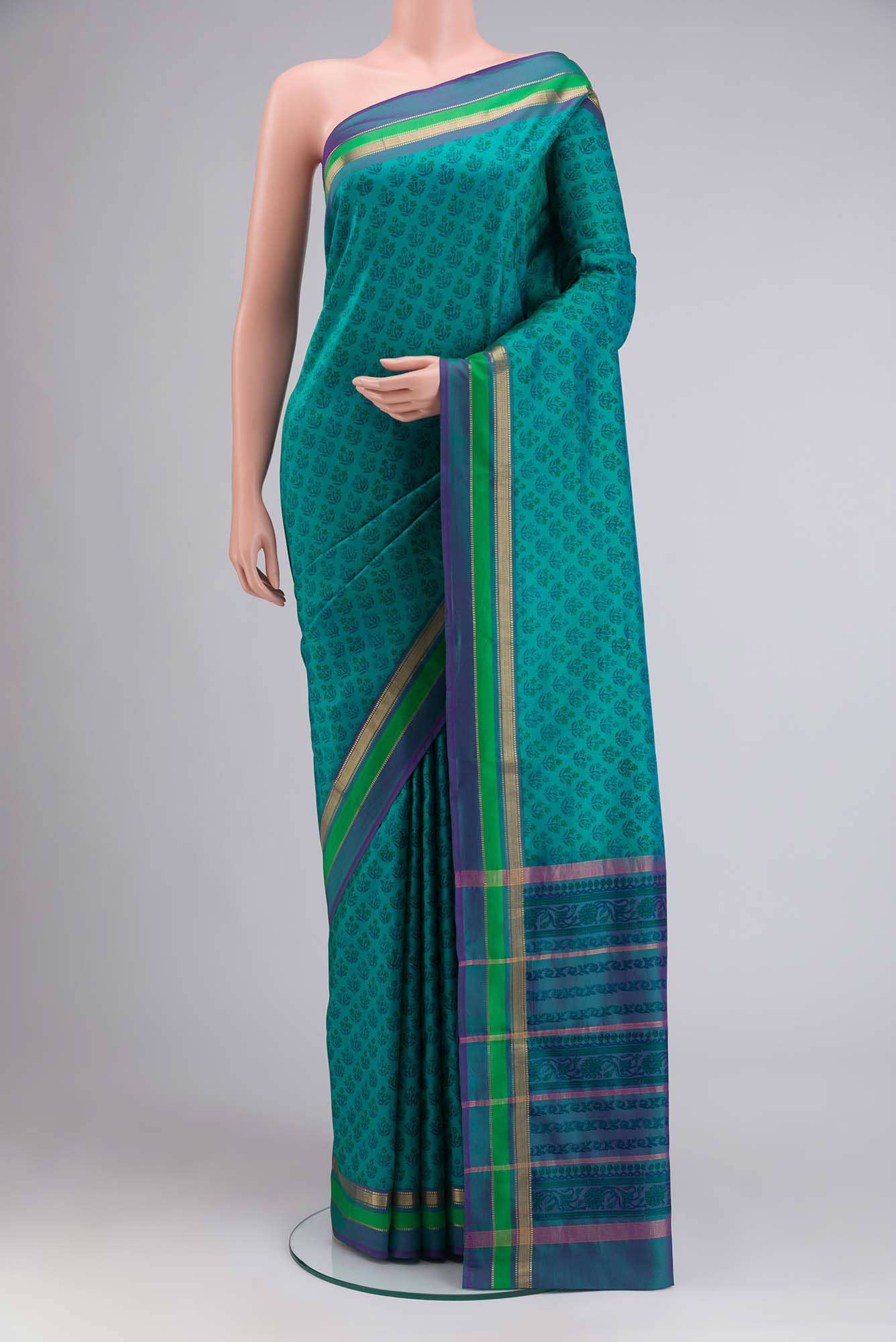 Green Bangalore Silk Saree