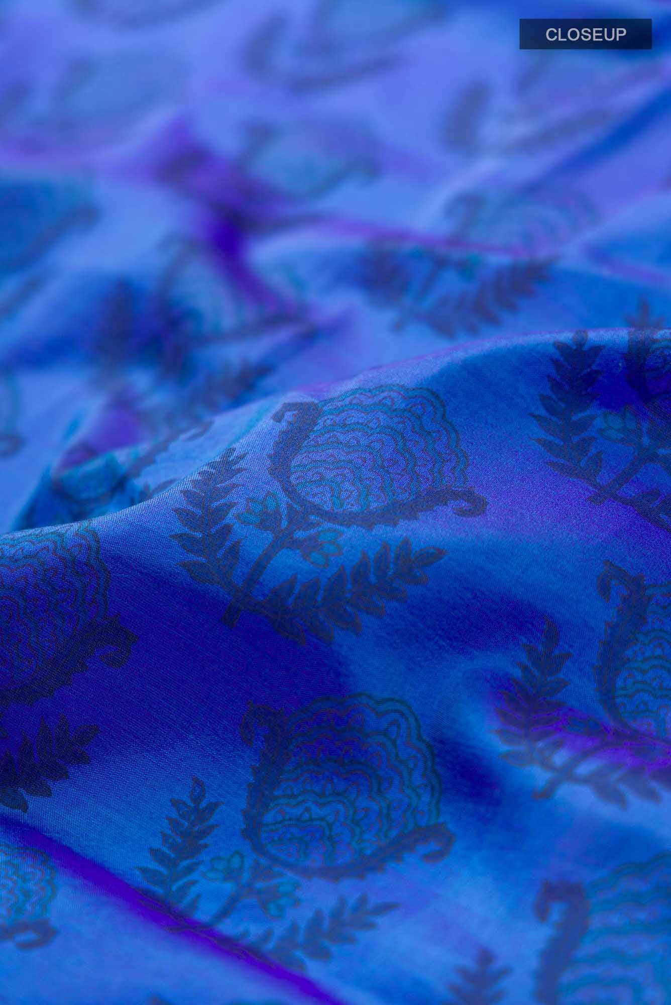 Blue Bangalore Silk Saree