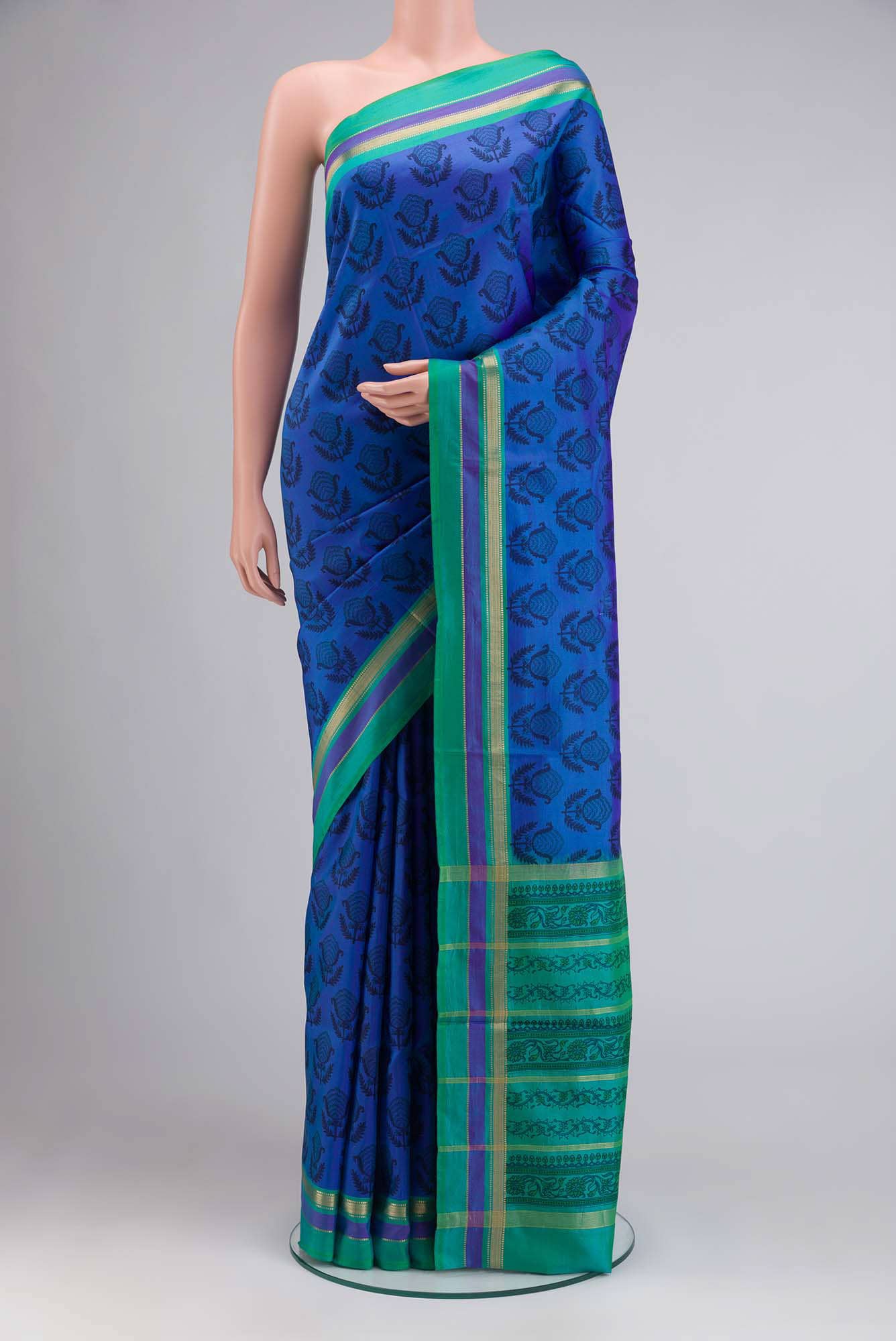 Blue Bangalore Silk Saree