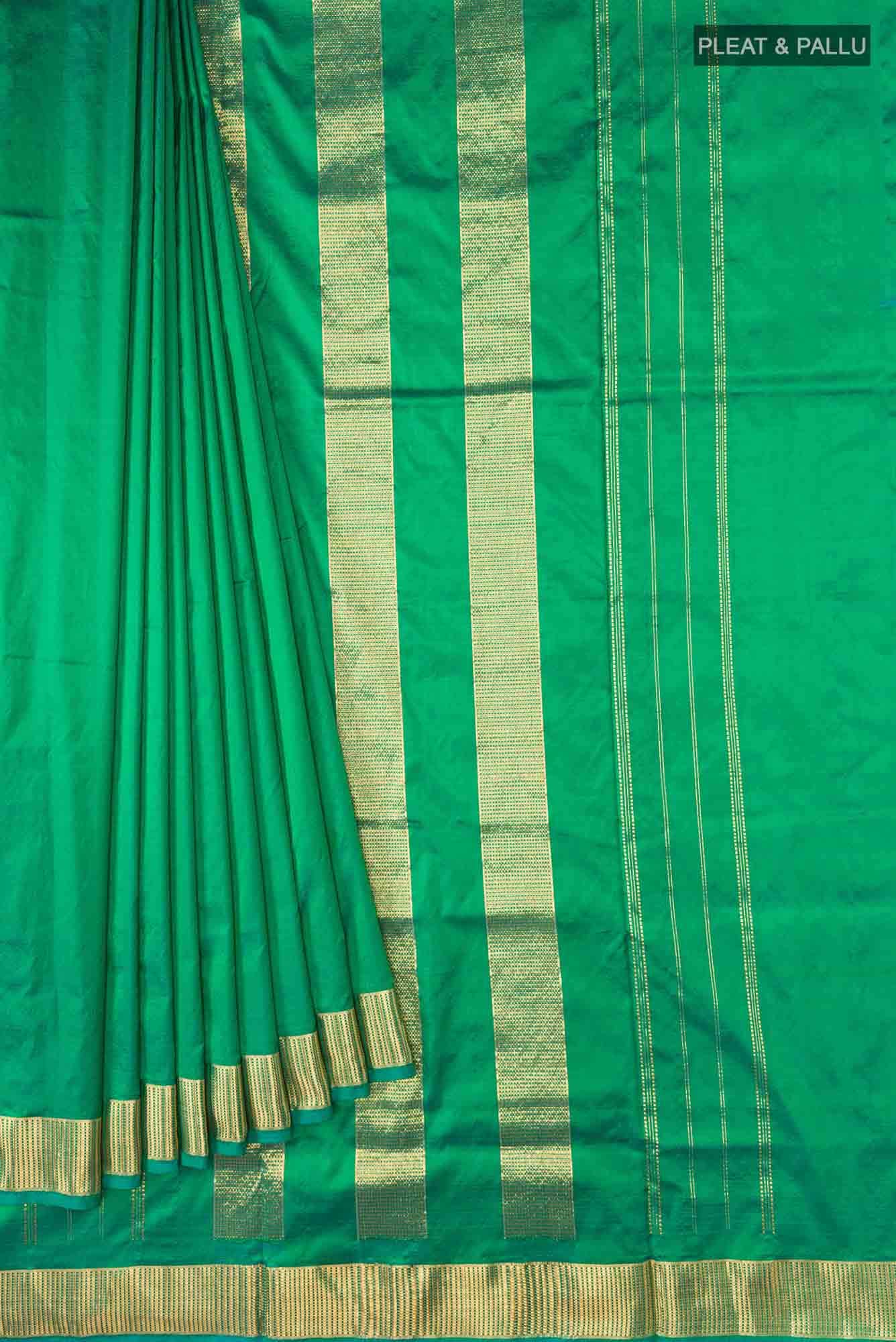 Green Kanchipuram Silk Nine Yards Saree