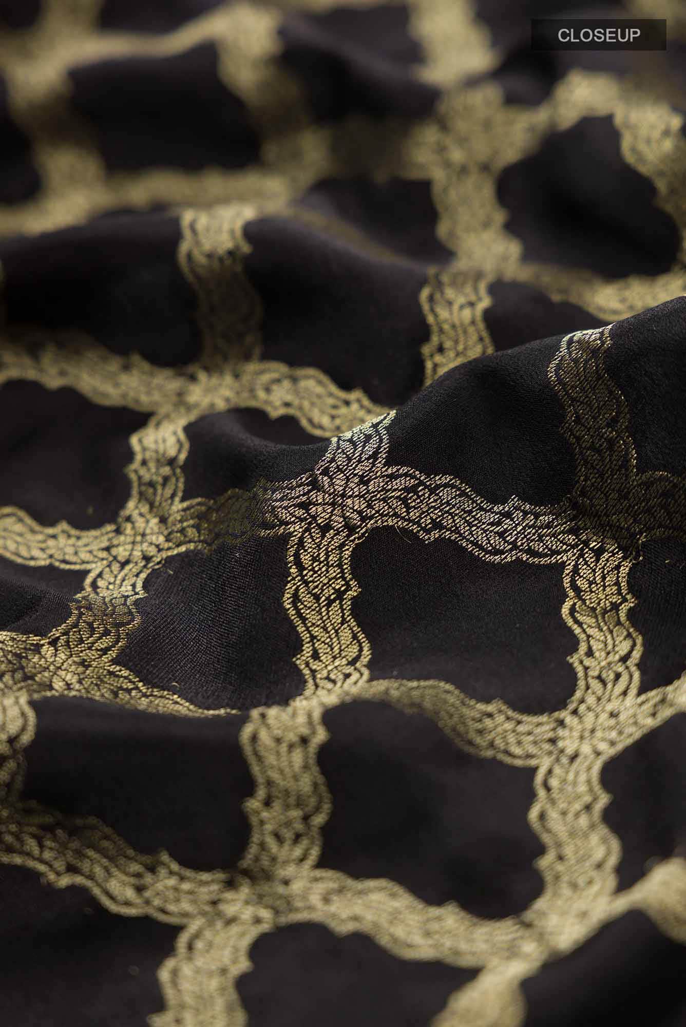 Black Georgette Saree