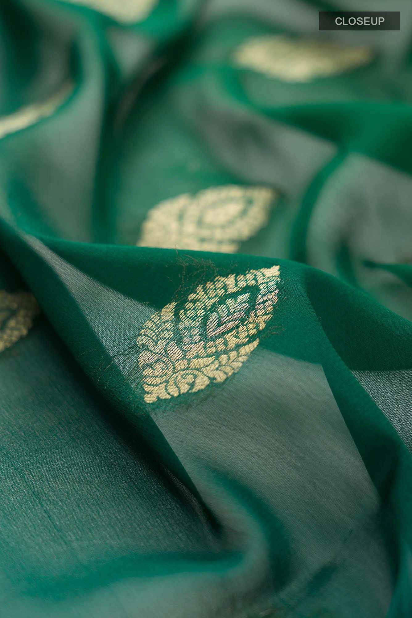 Blue Banarasi Georgette Saree