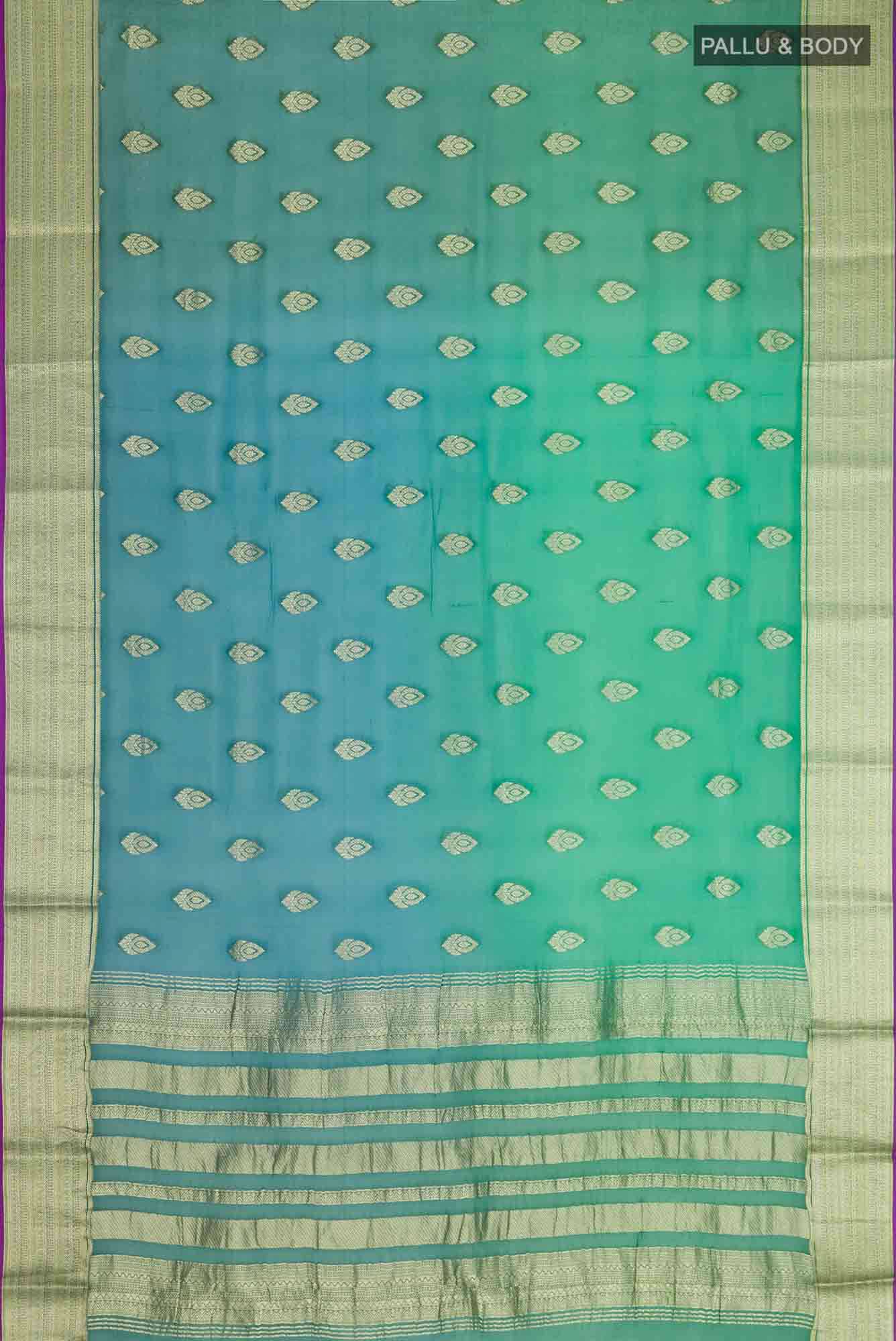 Blue Banarasi Georgette Saree