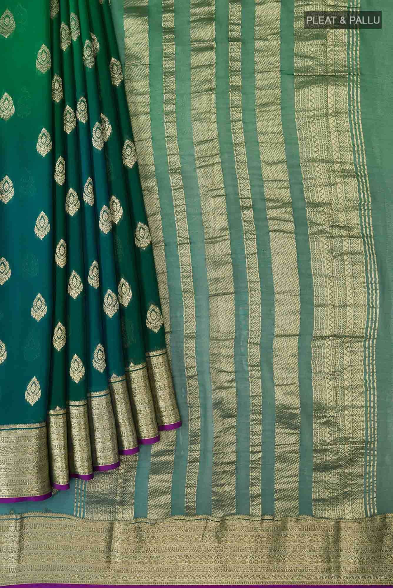 Blue Banarasi Georgette Saree