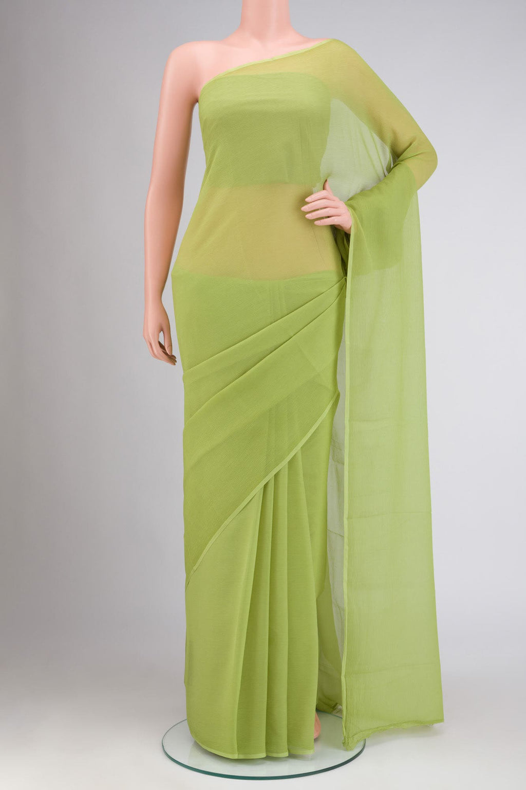 Green Chiffon Saree