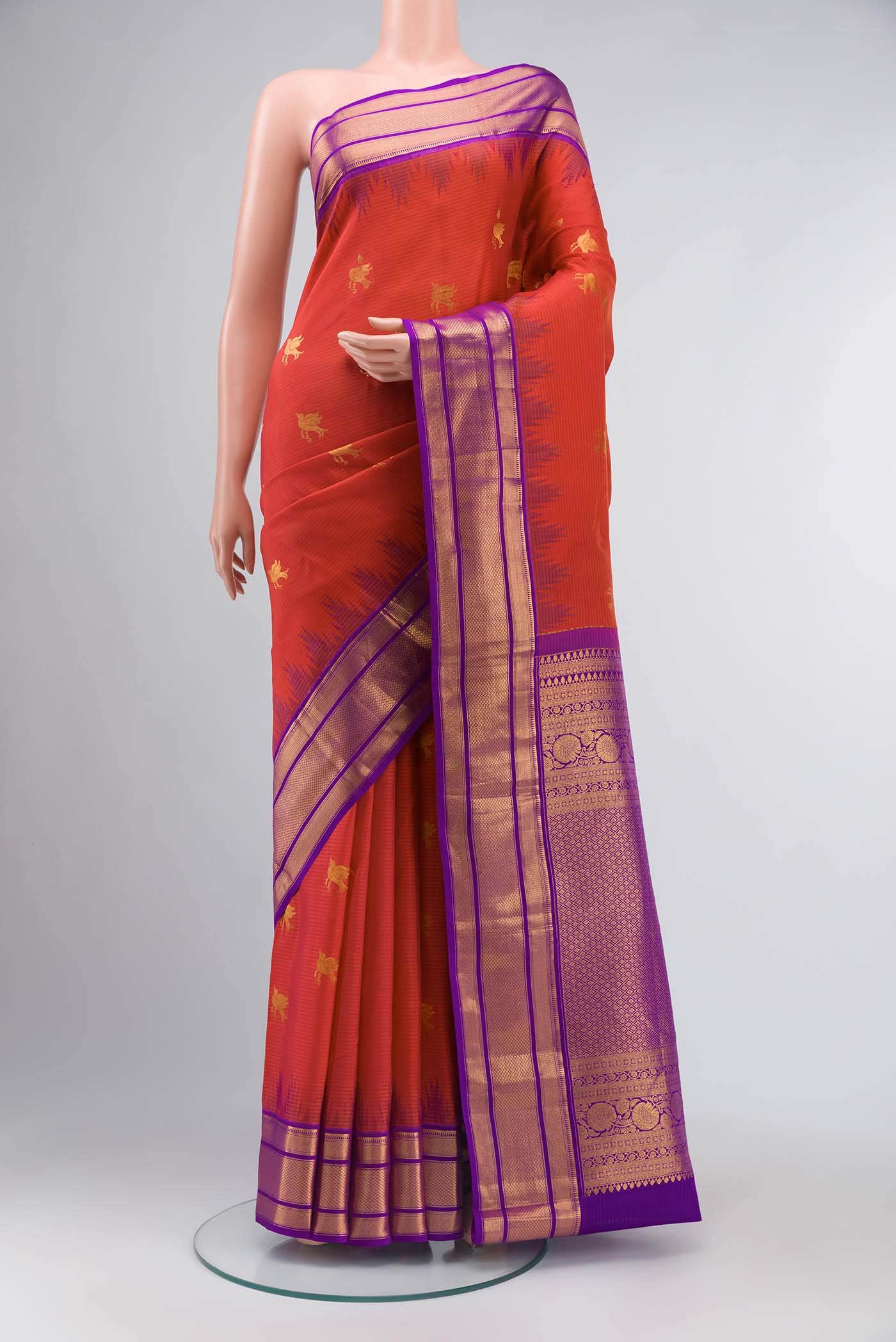 Red Kanchipuram Silk Saree